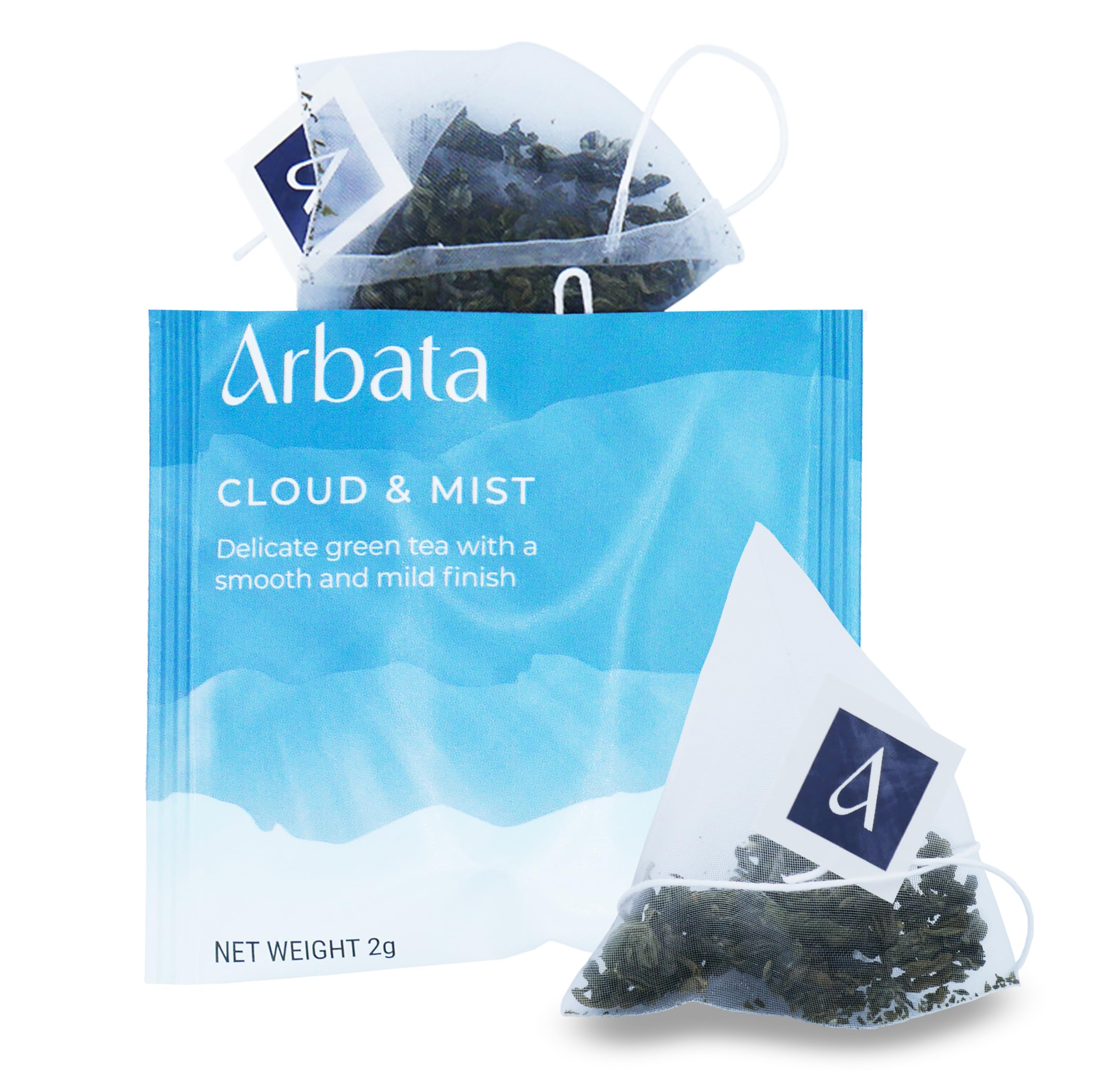 Premium Cloud & Mist Green Tea - 24 Pyramid Tea Bags | Lightly Caffeinated Chinese Artisanal Tea | Gift Set for Tea Lovers | Perfect for Relaxation, Meditation & Afternoon Tea Breaks