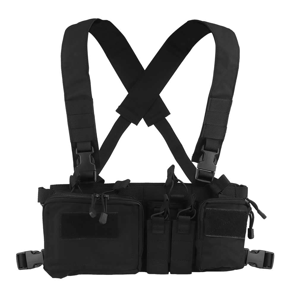 Huenco 500D Molle Multicam Tactical Assault Chest Rig Vest with Multi-Pockets for Airsoft, Hunting & Outdoor Adventures - Military Style Tactical Gear for Men
