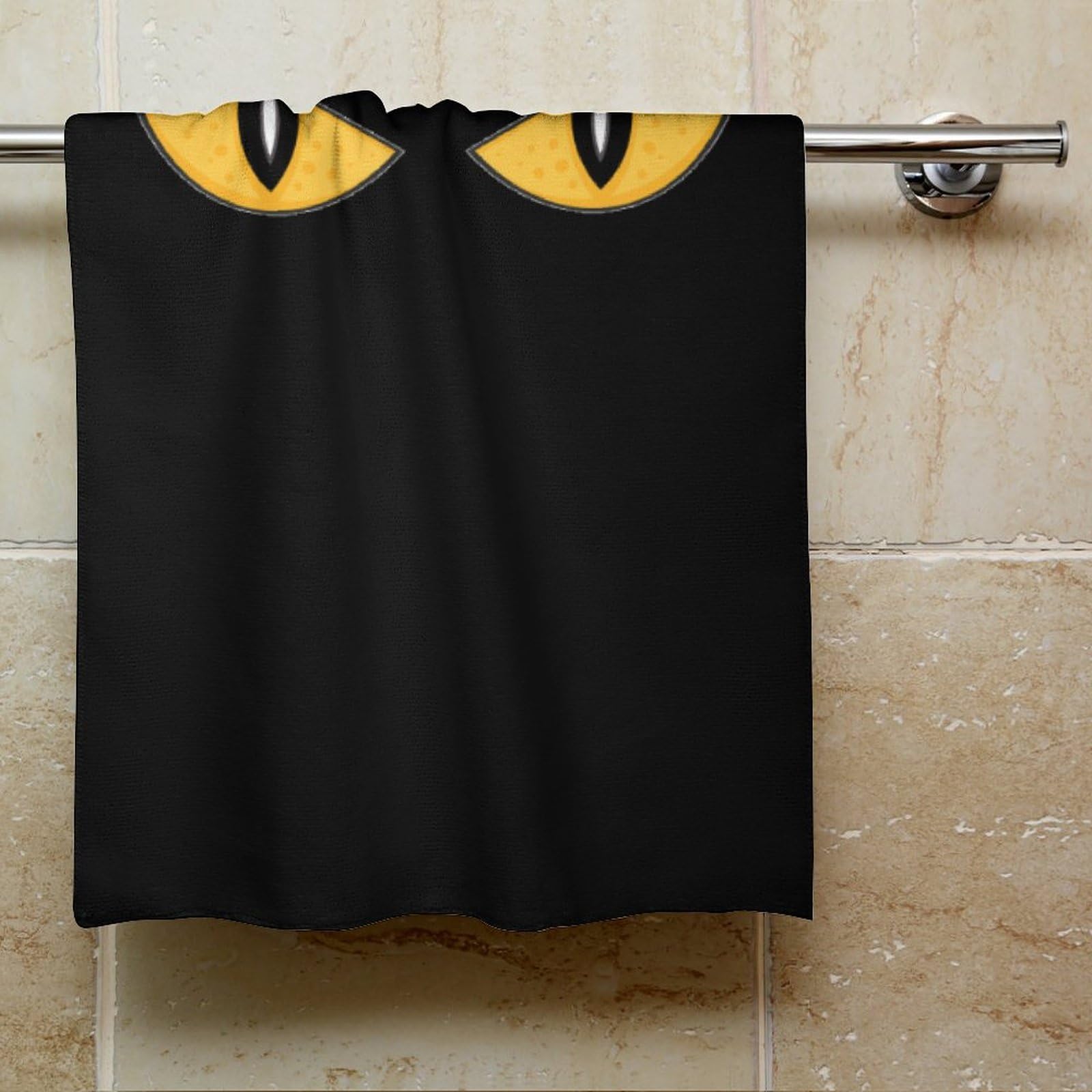Spooky Monster Eyes Soft Bath & Hand Towels - Super Absorbent for Kitchen, Travel, Gym, Workout - Fun Halloween & Home Decor Accessory