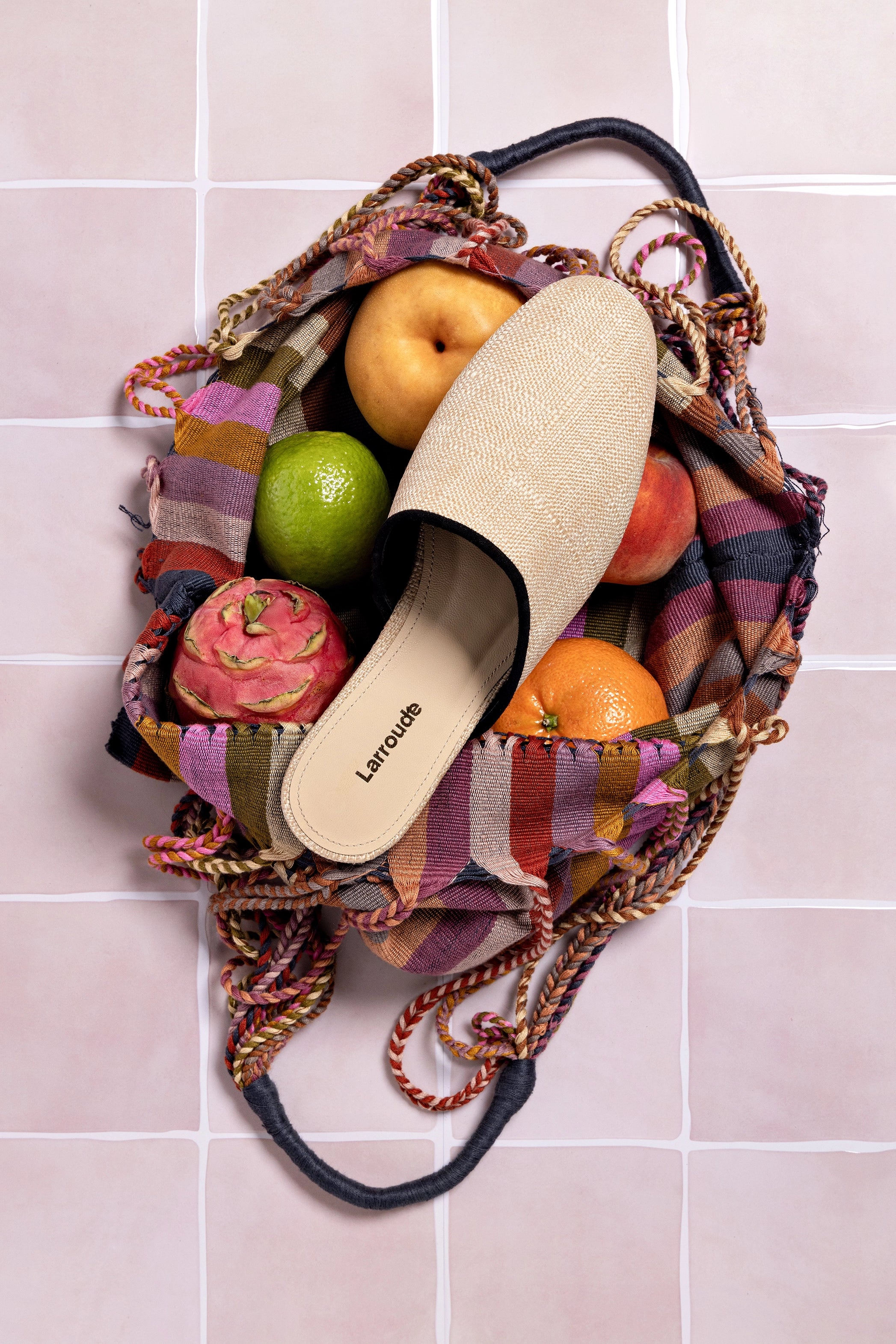 Venice Flat Mule Sandals - Beige Raffia with Black Trim | Comfortable Summer Slides for Women | Perfect for Beach, Vacation & Casual Outings
