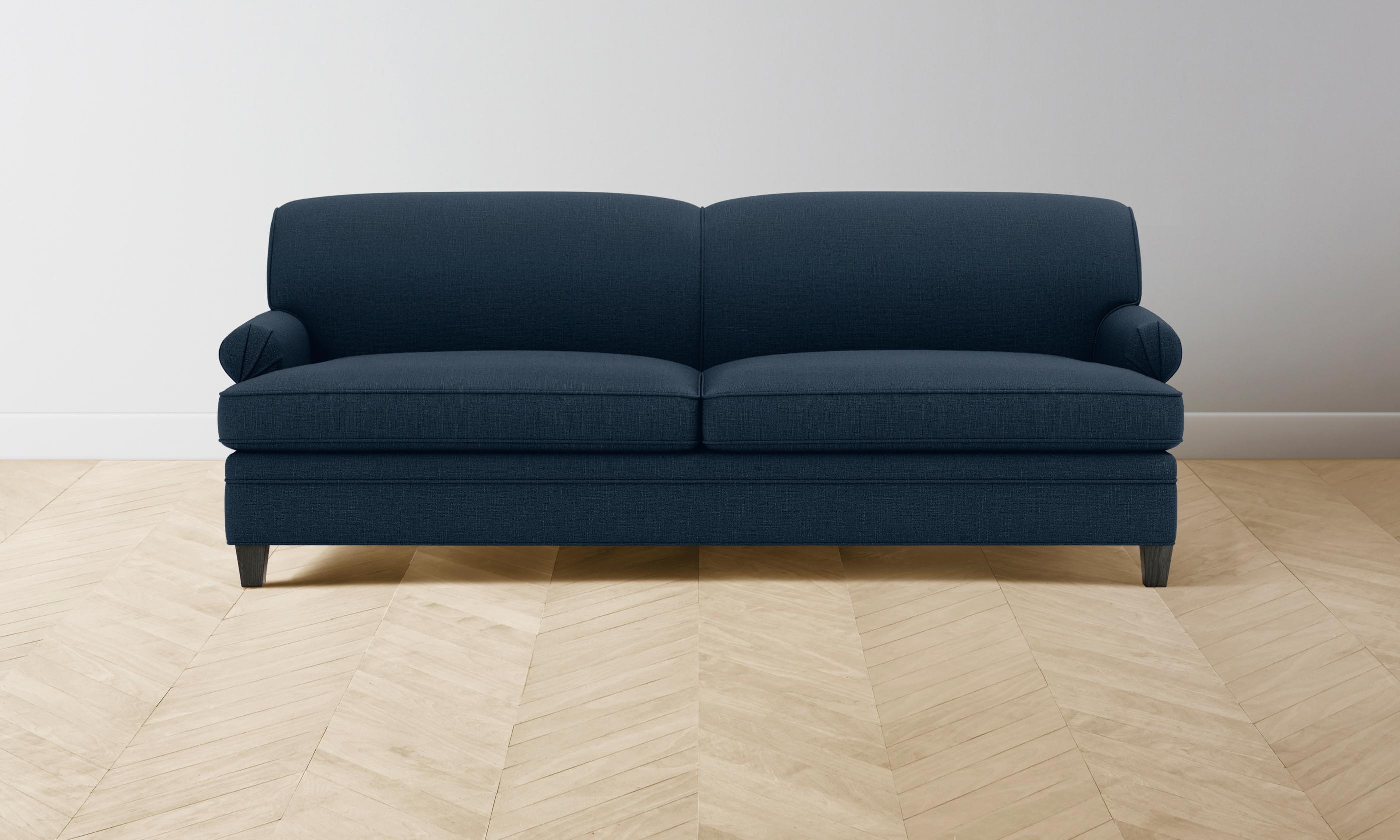 Carmine Sofa - Performance Linen Weave Bay Fabric Upholstered Couch - Perfect for Living Room, Lounge & Home Theater Seating