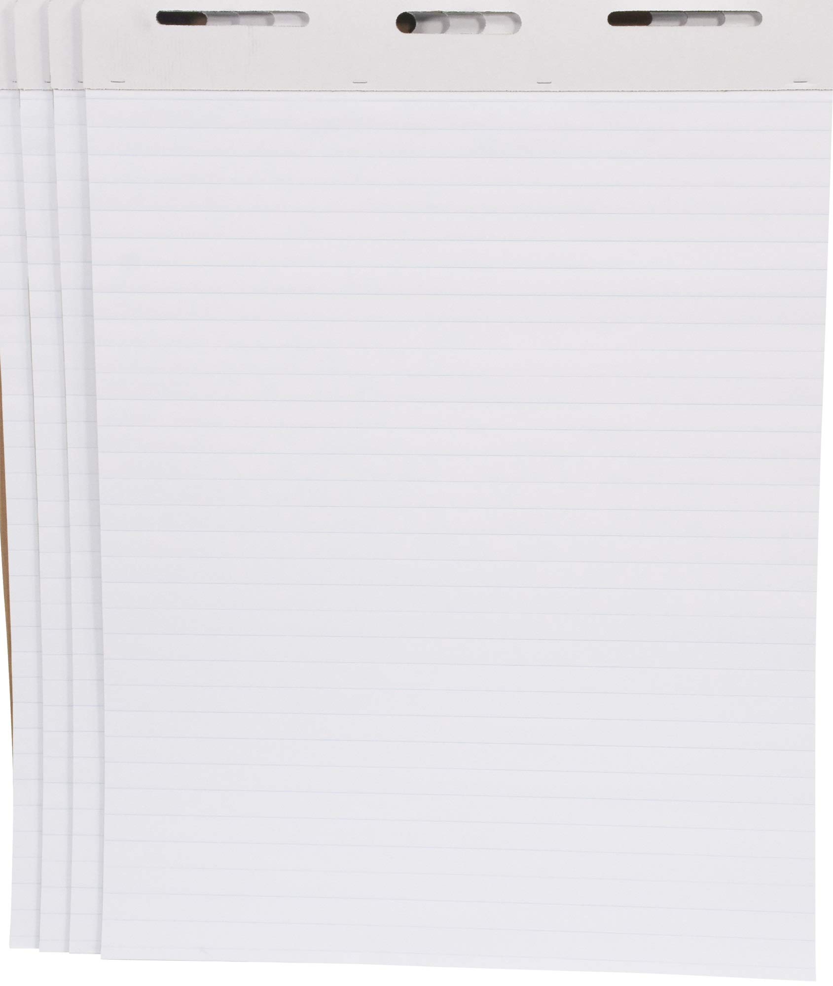 School Smart Ruled Easel Pads, 27 x 34 Inches, 50 Sheets, White, Pack of 4 - Perfect for Classroom Presentations, Office Meetings & Creative Brainstorming