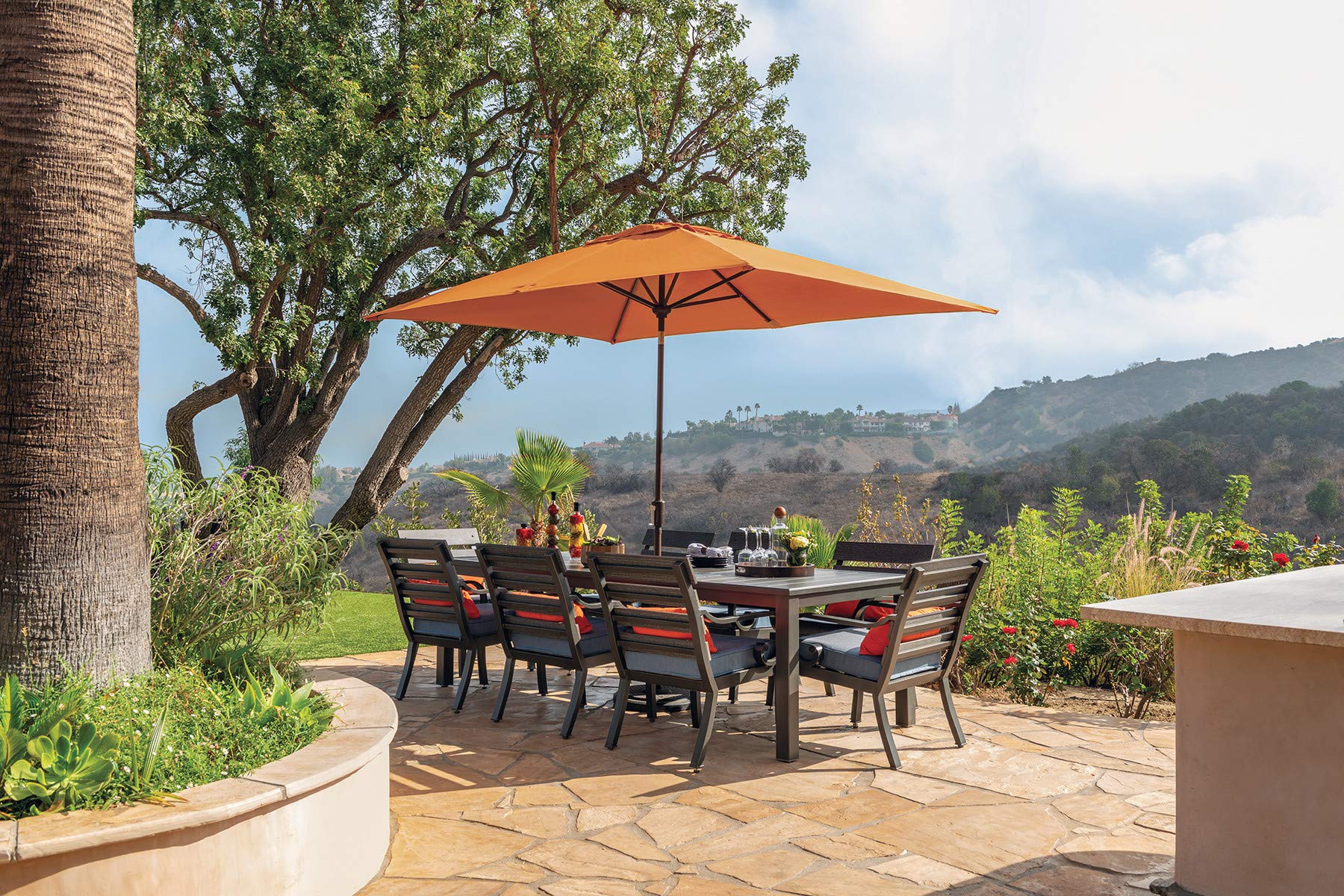 SimplyShade Catalina 9ft Beige Patio Umbrella - Outdoor Sun Shade for Pool, Garden, and Backyard Relaxation