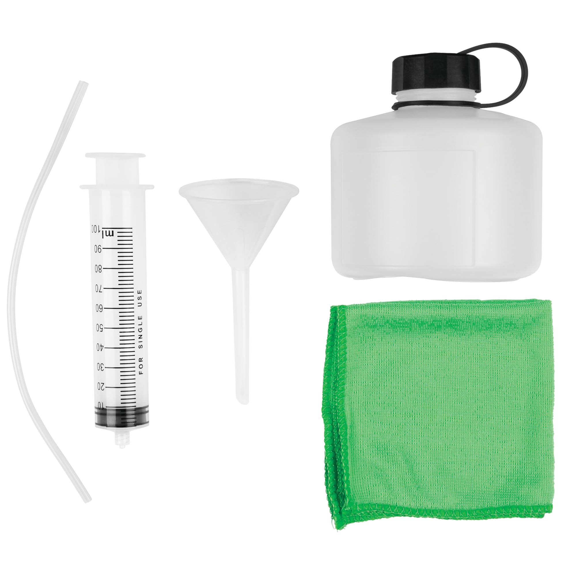 Performance Tool W4075 4-Stroke Oil Extractor and Changer Kit with Suction Syringe, Funnel & Microfiber Towel - Easy DIY Oil Changes for Lawn Mowers, Motorcycles, ATVs & Small Engines - Perfect for Home Garage Maintenance