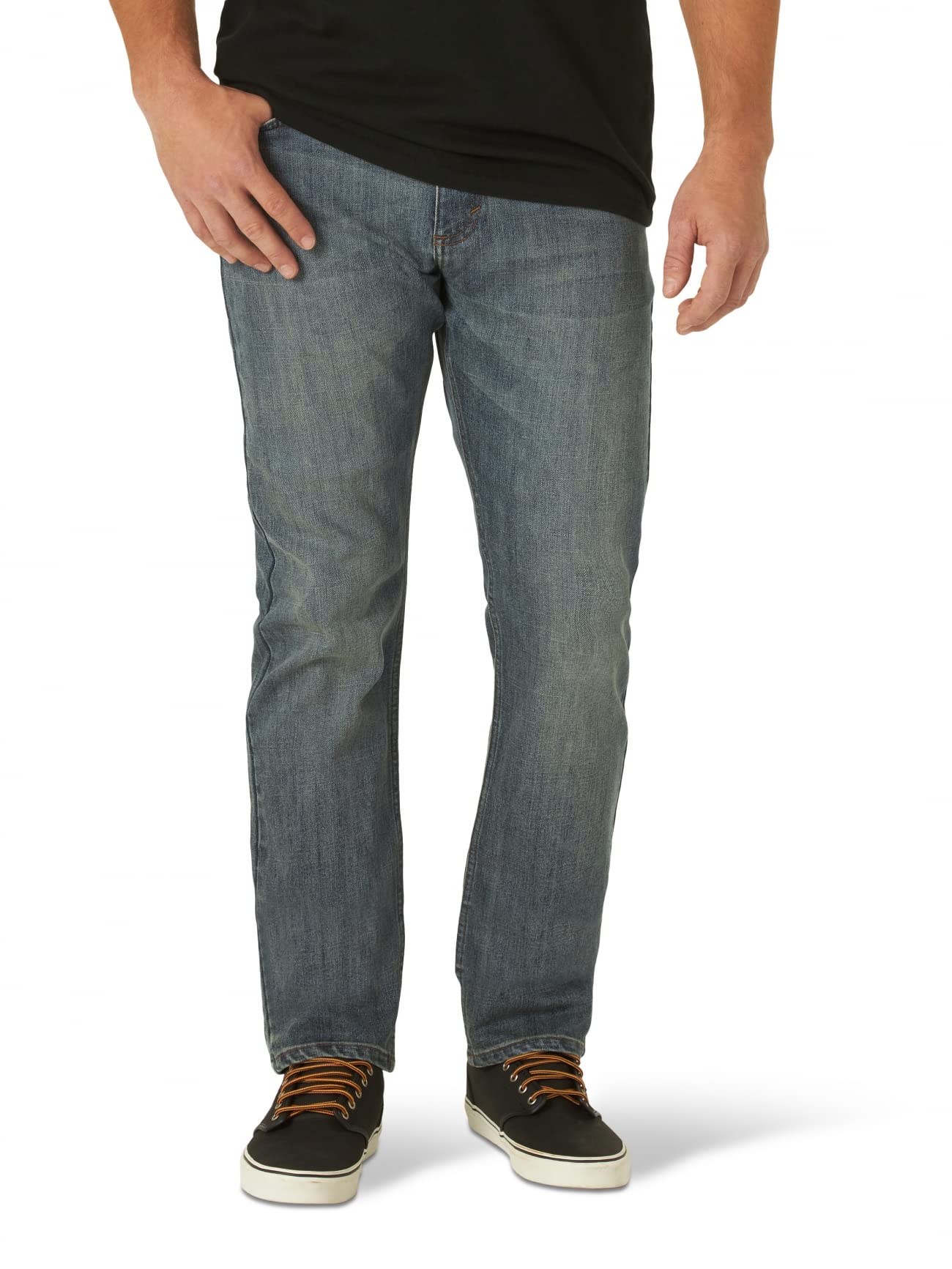 Wrangler Men's Free to Stretch Athletic Fit Jeans - Comfortable Stretch Denim Pants for Casual Wear, Work & Outdoor Activities