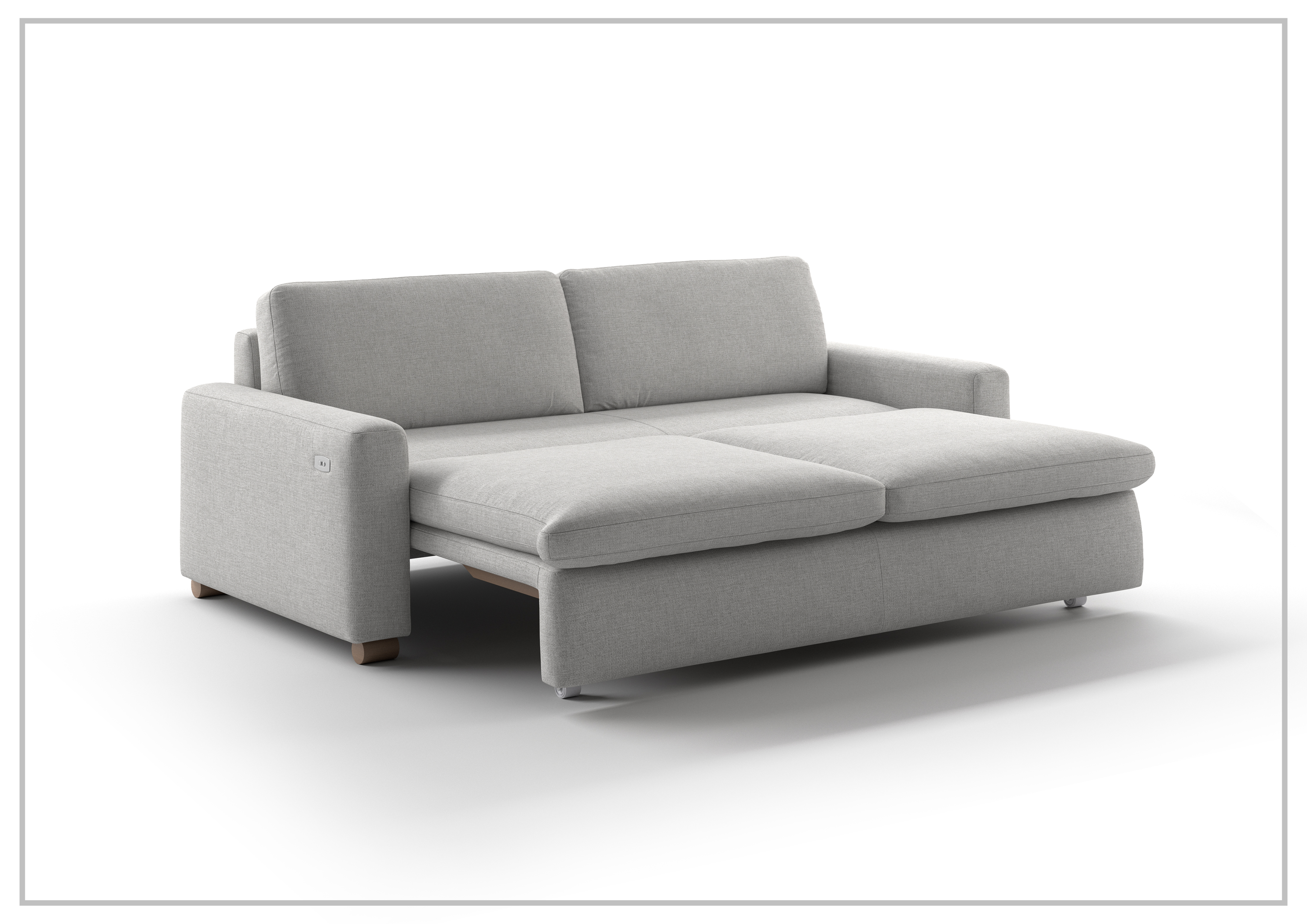 Luonto Kai Full XL Size Sleeper Sofa with Motorized Recliner - Convertible Couch Bed for Living Room, Guest Room & Small Spaces