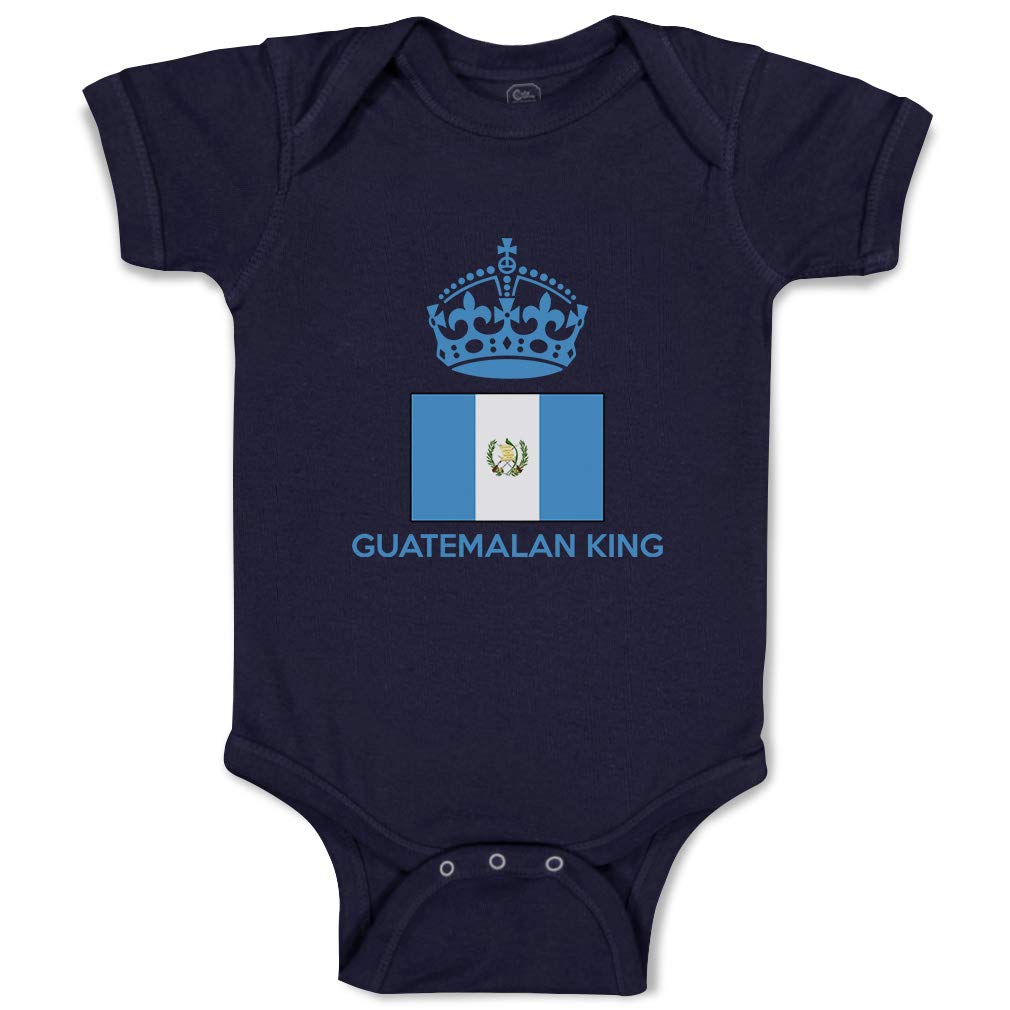 Custom Guatemalan King Crown Baby Bodysuit - Funny Cotton Baby Clothes for Boys & Girls | Perfect for Photoshoots, Birthdays & Special Occasions