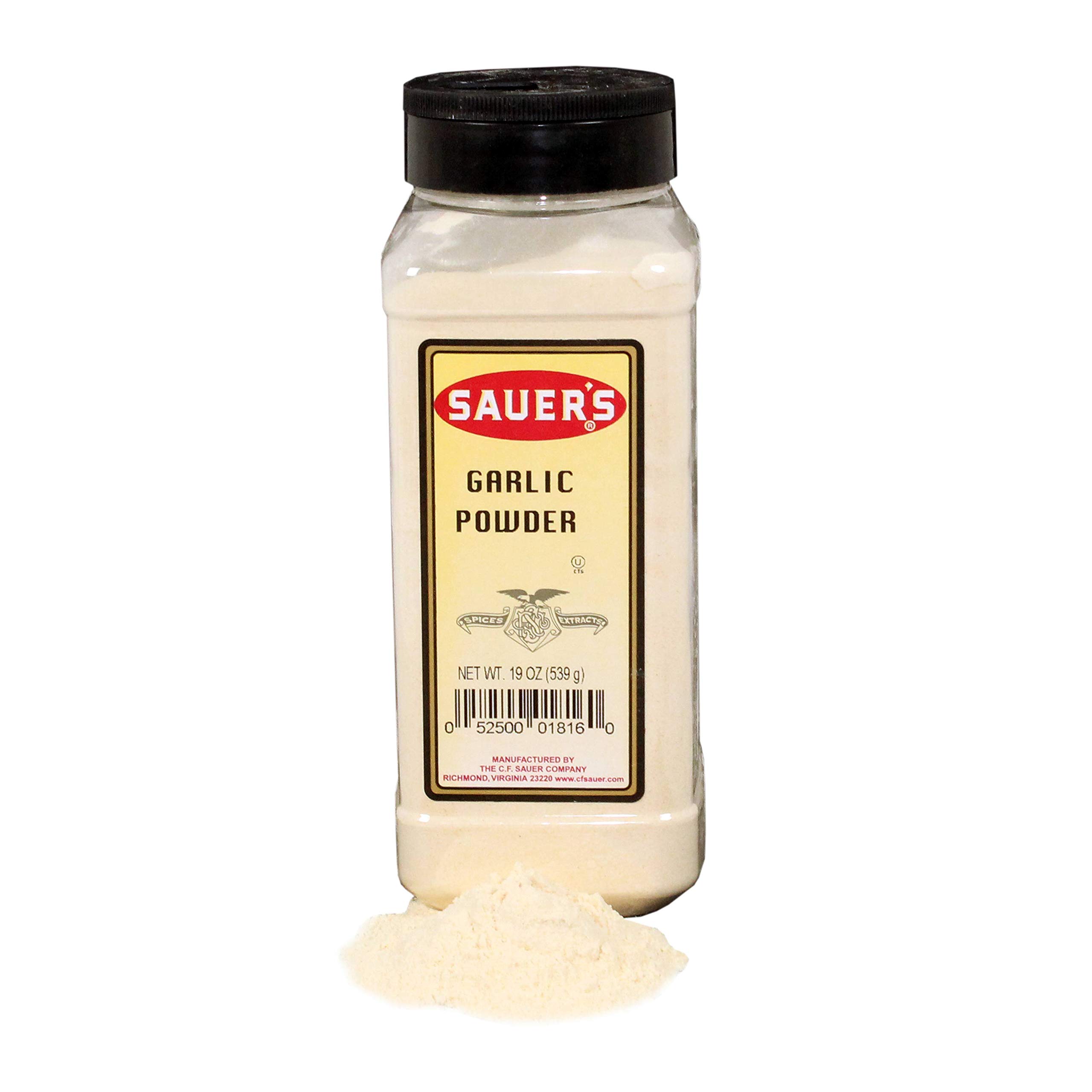 C.F. Sauer Foods Garlic Powder, 19 Ounce (6-Pack) | Bulk Spice for Cooking, Baking & Seasoning | Perfect for Restaurants, Home Chefs & Meal Prep