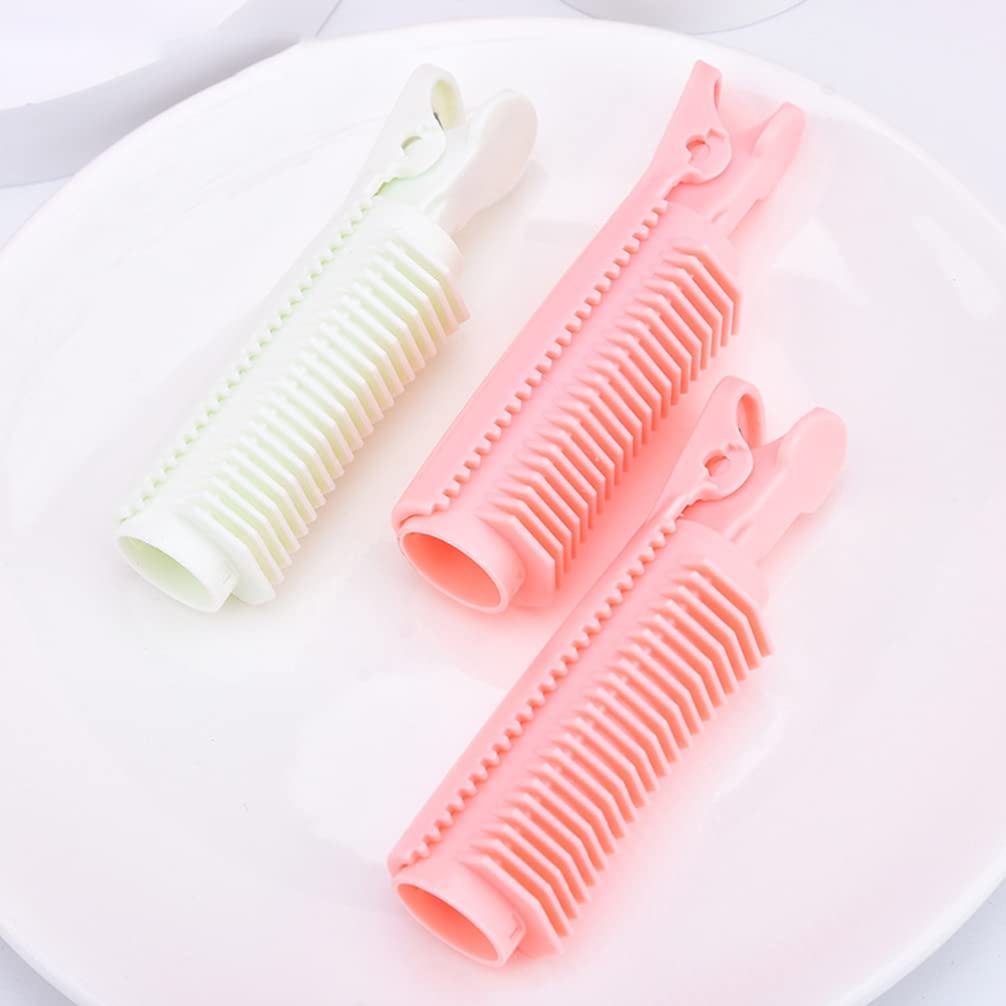 FOMIYES 10pcs Hair Root Clips & Rollers Set - Volumizing Bangs & Roots Hair Styling Tools with ABS Natural Hairbrush for Wavy Hairstyles - Perfect for Salon, Home Use & Travel Styling