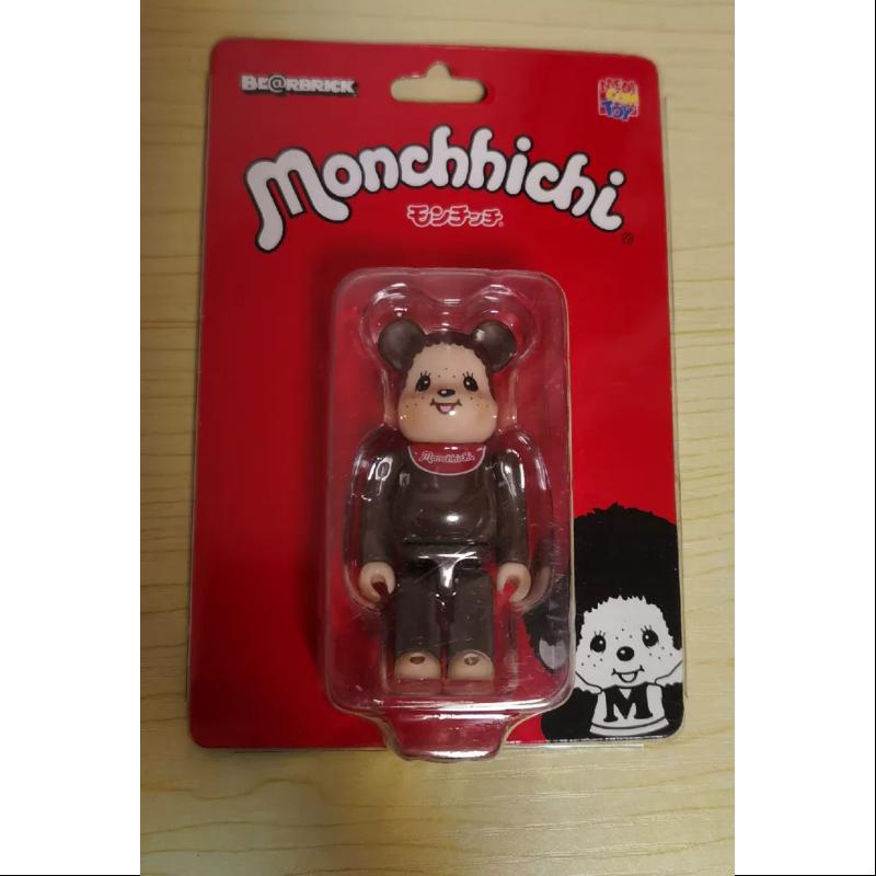 Limited Edition Bearbrick Monchhichi 1st Generation 100% Collectible Figure by Medicom - Perfect for Anime Fans, Toy Collectors & Home Decor