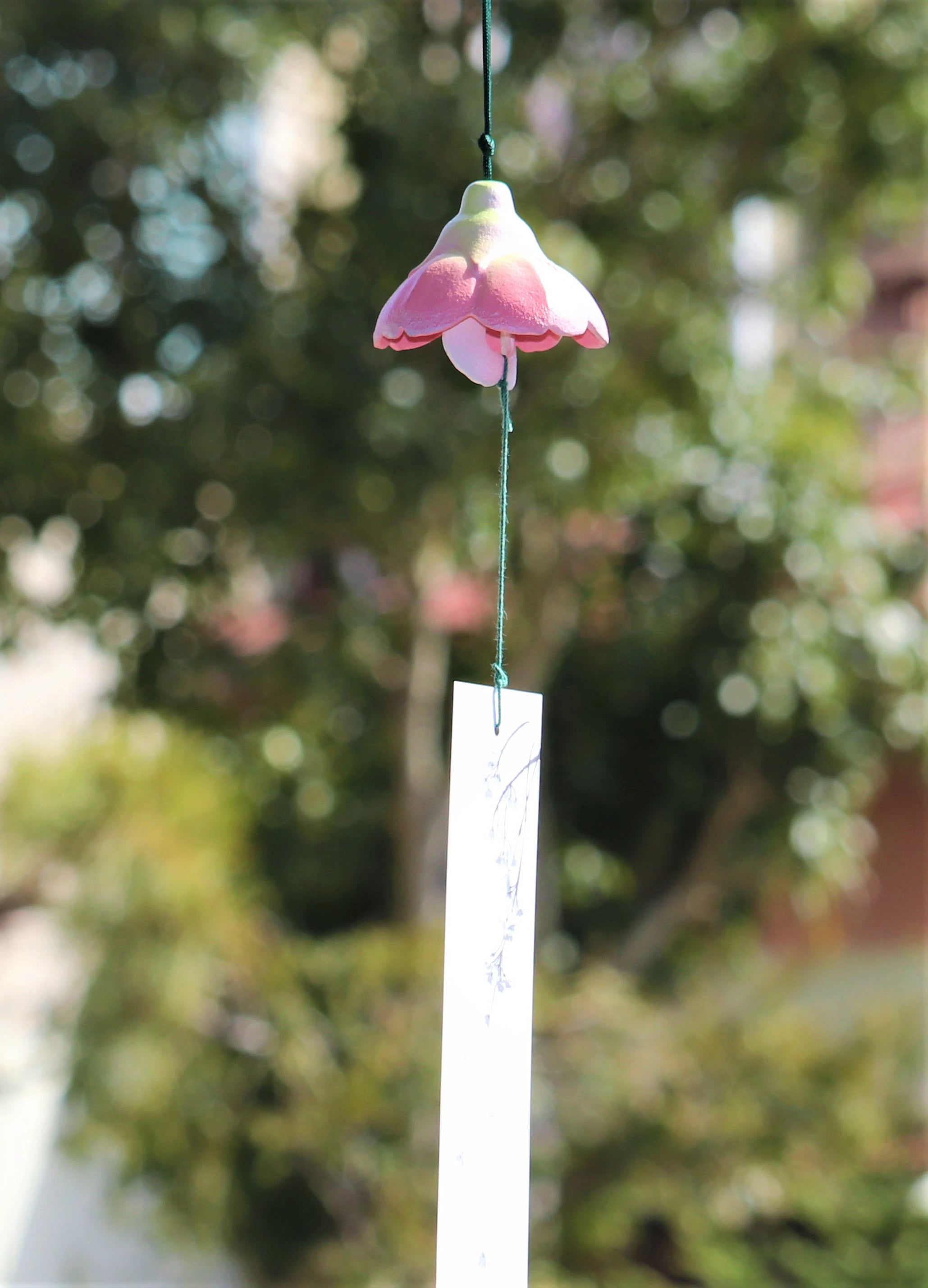 Authentic Nambu Ironware Cast Iron Japanese Wind Bell - Cherry Blossom Design | Traditional Japanese Furin Wind Chime for Garden, Patio & Home Decor