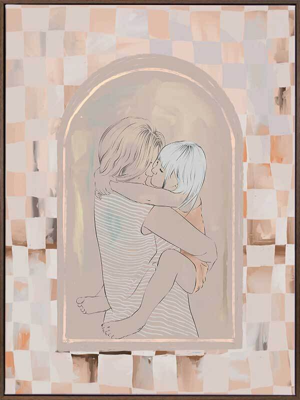 Cuddles Canvas Art Print - Heartwarming Wall Decor for Living Room, Bedroom & Nursery - Perfect Gift for Home, Wedding & Baby Shower