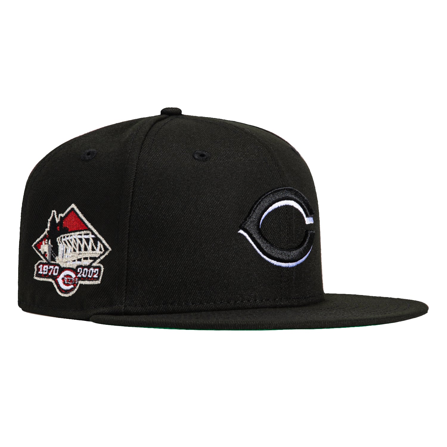 New Era 59Fifty Cincinnati Reds Inaugural Patch Hat - Black & White Adjustable Baseball Cap for Men & Women | Perfect for Baseball Games, Sports Events & Casual Wear