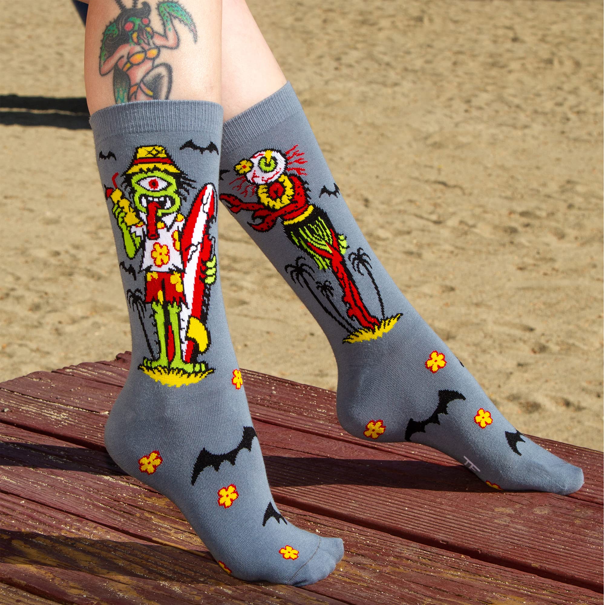 Gumball Poodle Novelty Fashion Crew Socks for Women - Cute Dog Print Casual Dress Socks for Everyday Wear, Outfits & Gifts