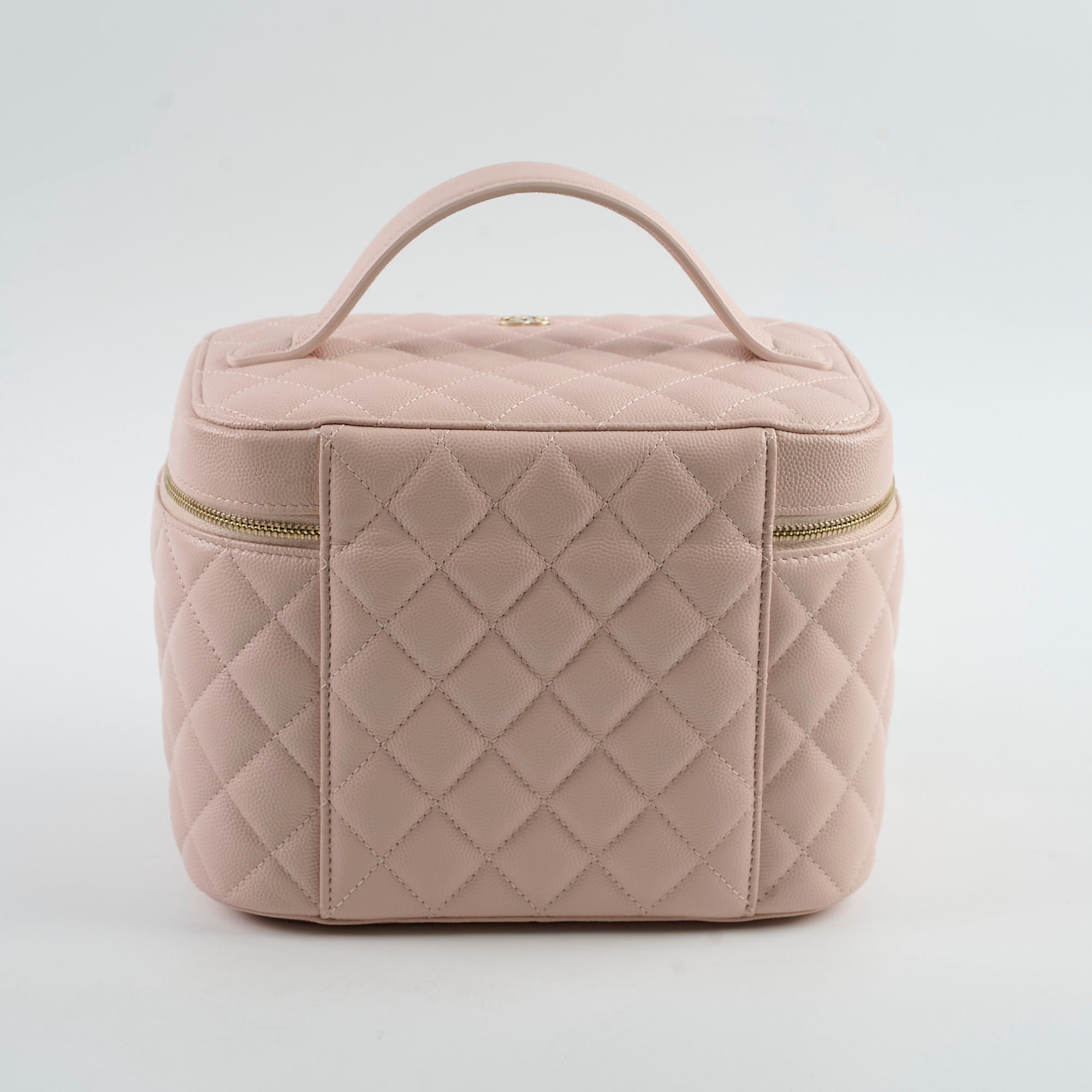 Chanel Caviar Vanity Case Rose Pink 30cm - Luxury Leather Cosmetic Bag for Women | Perfect for Travel, Makeup Storage & Everyday Use