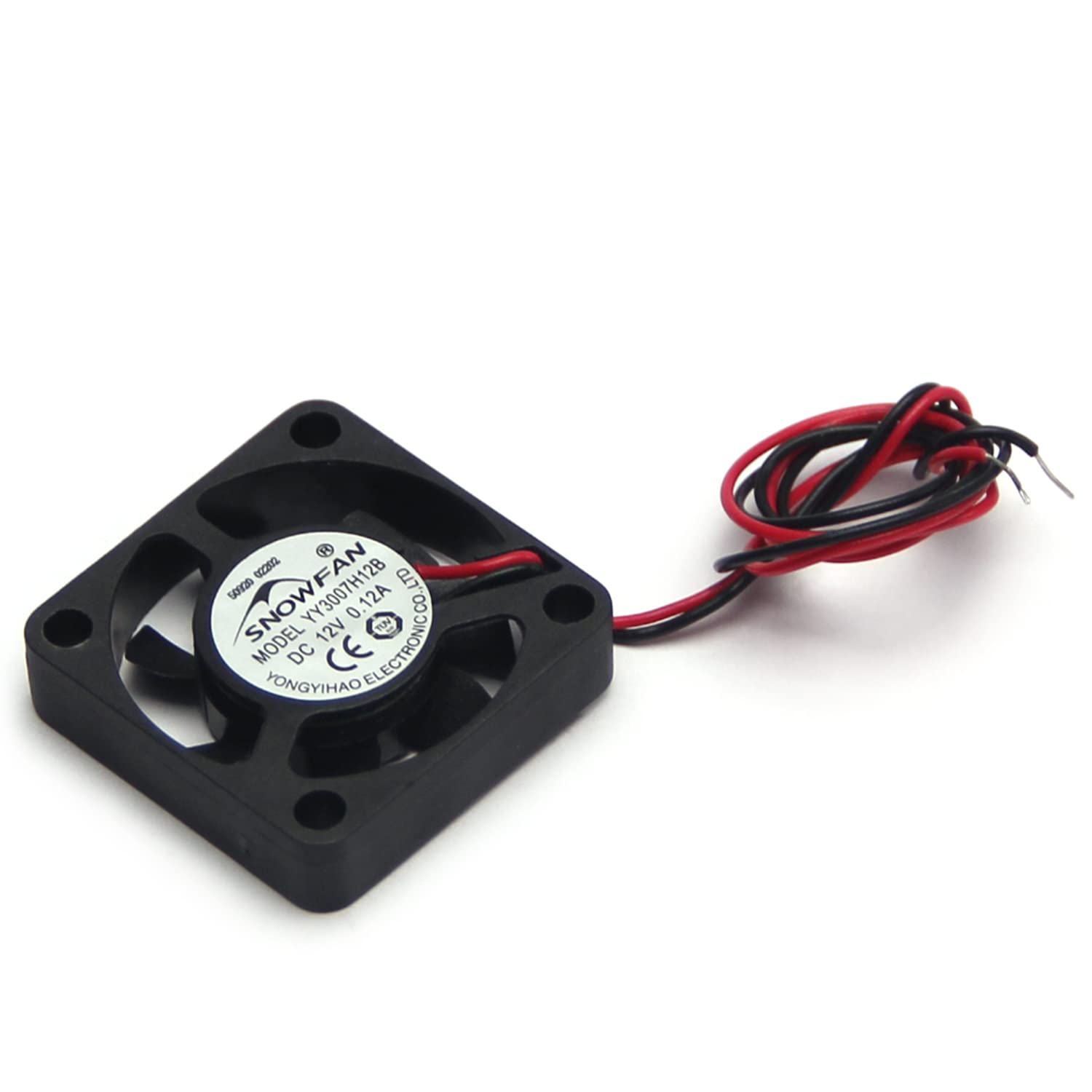 Fielect 12V Brushless DC Cooling Fan 30x30x7mm - Ultra Quiet Mini Computer Fan with FDB Bearing for CPU & PC Case Cooling - Perfect for Gaming PCs, Servers, and Electronics Projects (0.12A)