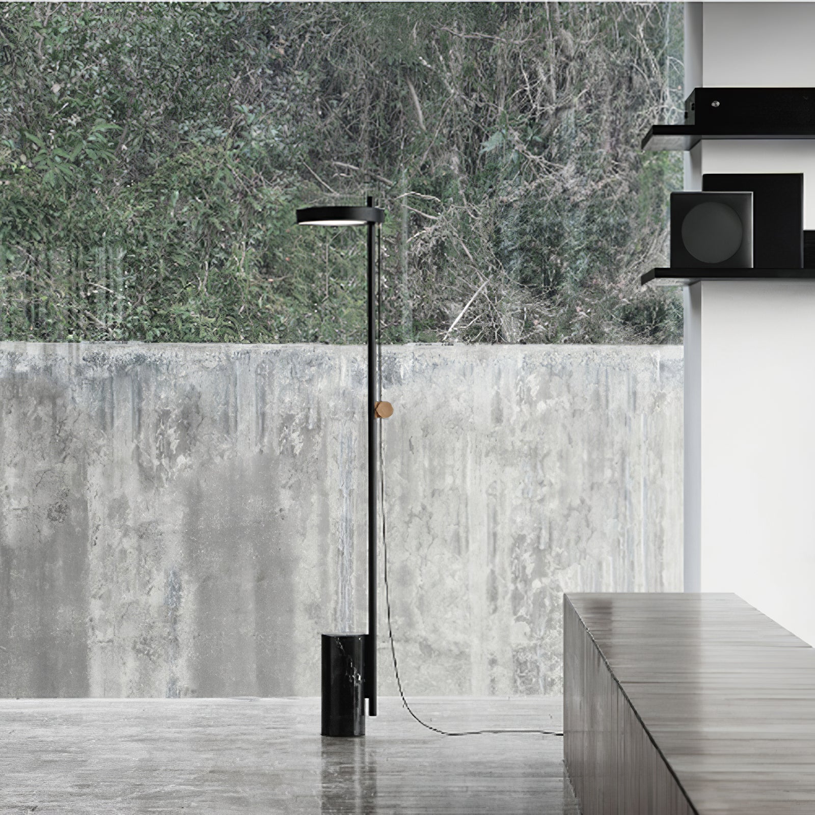 Modern Cylinder Base Standing Floor Lamp - Adjustable Height LED Living Room Light for Bedroom, Office & Reading Corner