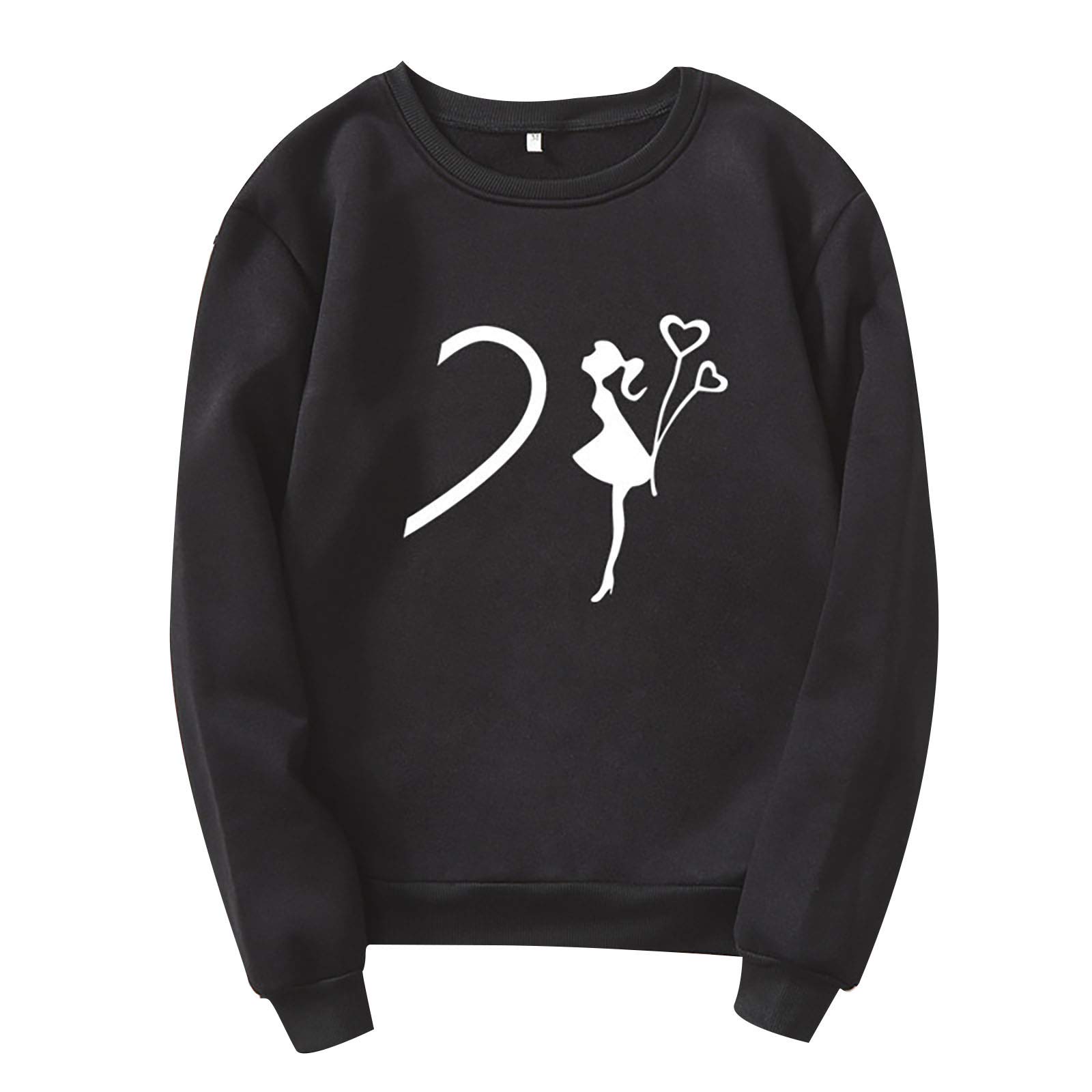 **Plus Size Valentine's Day Sweatshirt for Women - Loose Fit Long Sleeve Pullover Top - Casual & Cozy for Date Nights, Gifts & Holidays**