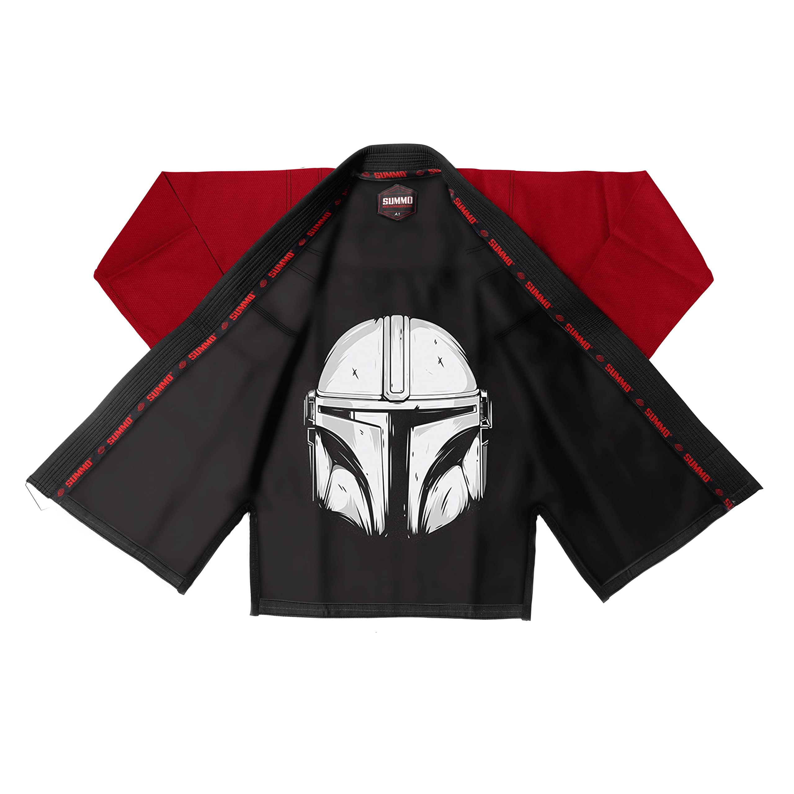 Summo Defender Red BJJ Gi - Premium Brazilian Jiu-Jitsu Uniform for Training & Competition - Lightweight & Durable for MMA, Grappling & No-Gi Transition