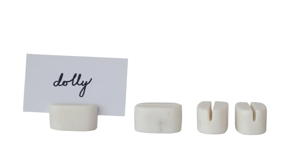 Elegant Marble Place Card Holders & Photo Holders - Perfect for Weddings, Parties, and Home Decor