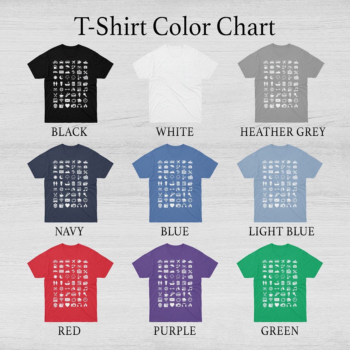 Men's & Women's Travel Icons Language Graphic T-Shirt - Funny White Cotton Tee for Dad, Couples & Travel Lovers - Perfect for Vacations, Road Trips & Casual Wear
