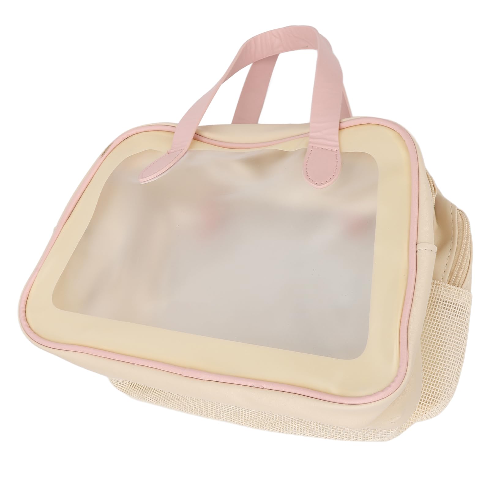 Matte Translucent Toiletry Bag - Waterproof Cosmetic Organizer for Travel & Camping