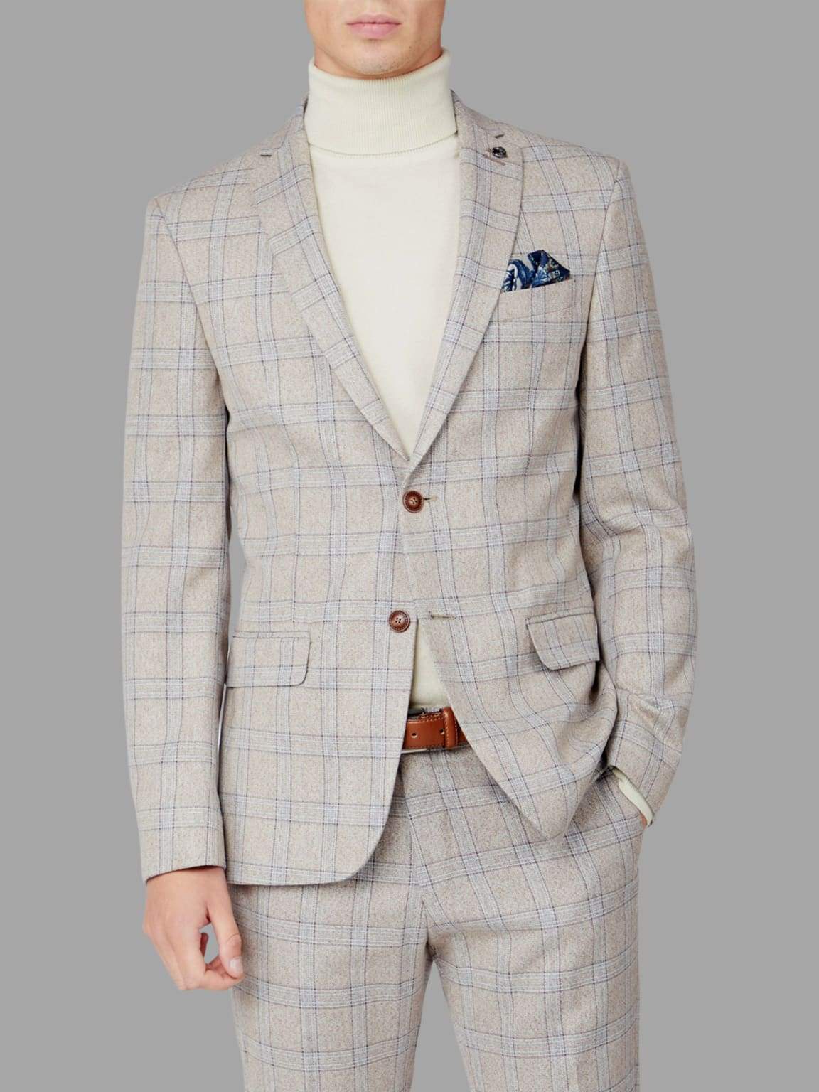 Vintage Rogue Saint Cream Check Tweed Jacket - Classic Wool Blazer for Women - Perfect for Office, Dinner Dates & Fall Fashion