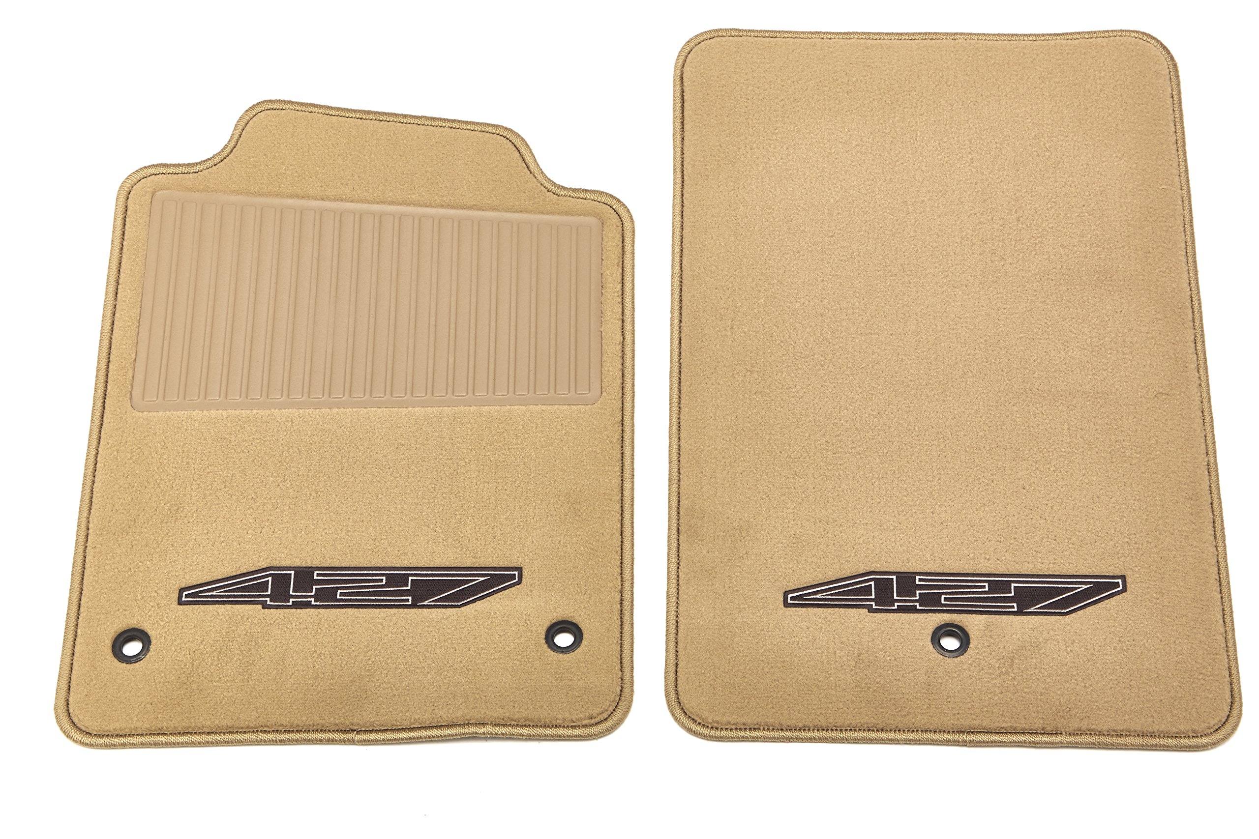 Premium GM Carpeted Floor Mats - Cashmere Color with 427 Logo & Serge Edge | All-Weather Protection for Chevrolet, GMC, Buick & Cadillac | Perfect for Daily Commute & Road Trips