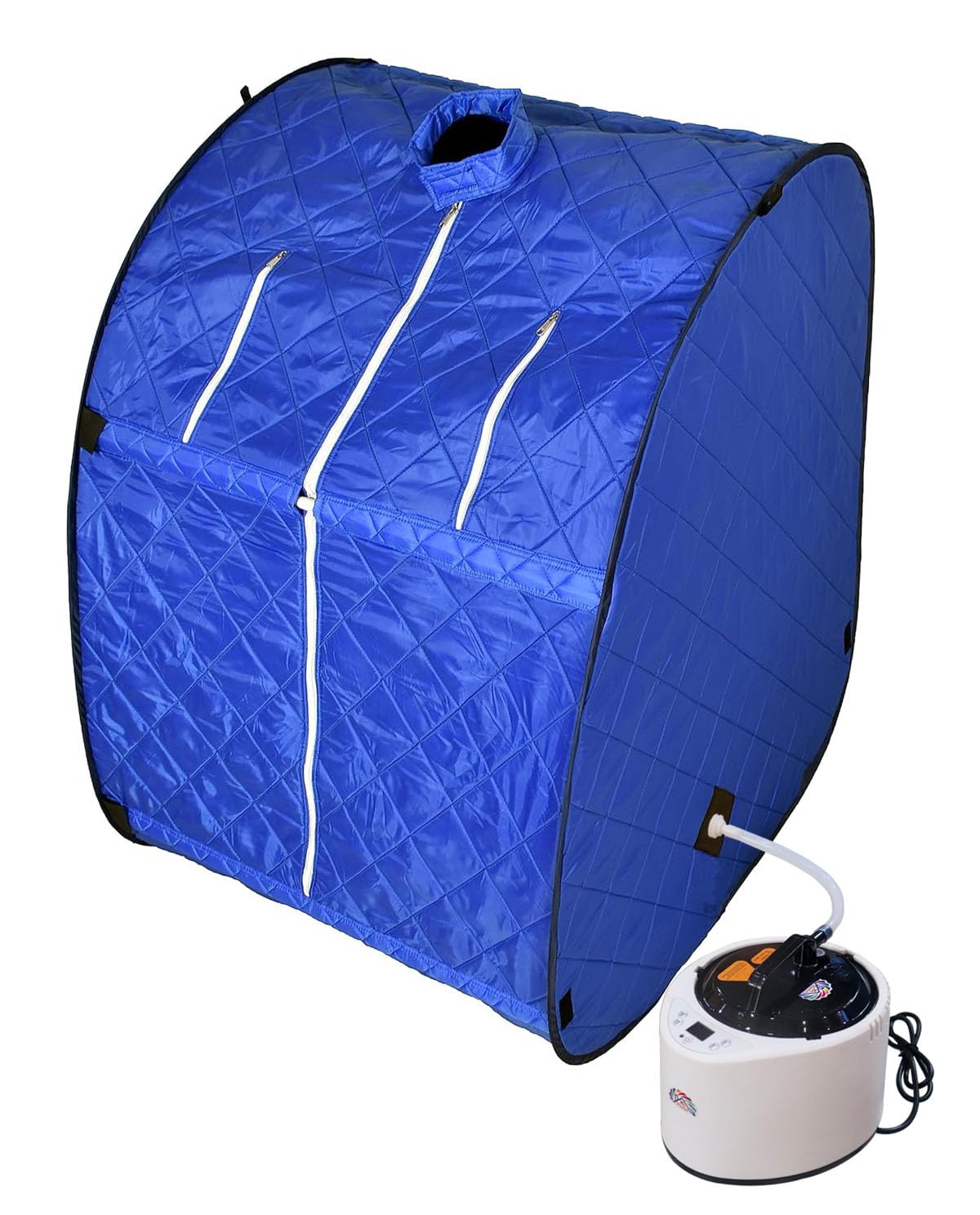 Portable Folding Steam Sauna Bath Spa for Full Body Detox Therapy - Home Relaxation & Beauty Care with Cooler & Foam (Blue) | Perfect for Home Spa, Weight Loss & Stress Relief
