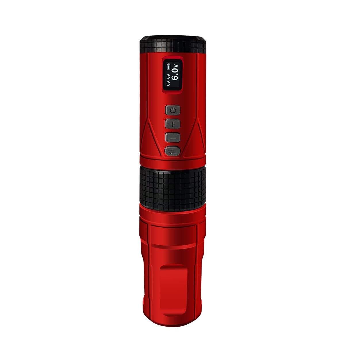 BRONC V8 Rotary Tattoo Pen Machine - Coreless Motor with 2000mAh Battery & 4.0mm Stroke (Red) | Professional Tattoo Equipment for Artists & Beginners | Perfect for Line Work, Shading & Coloring