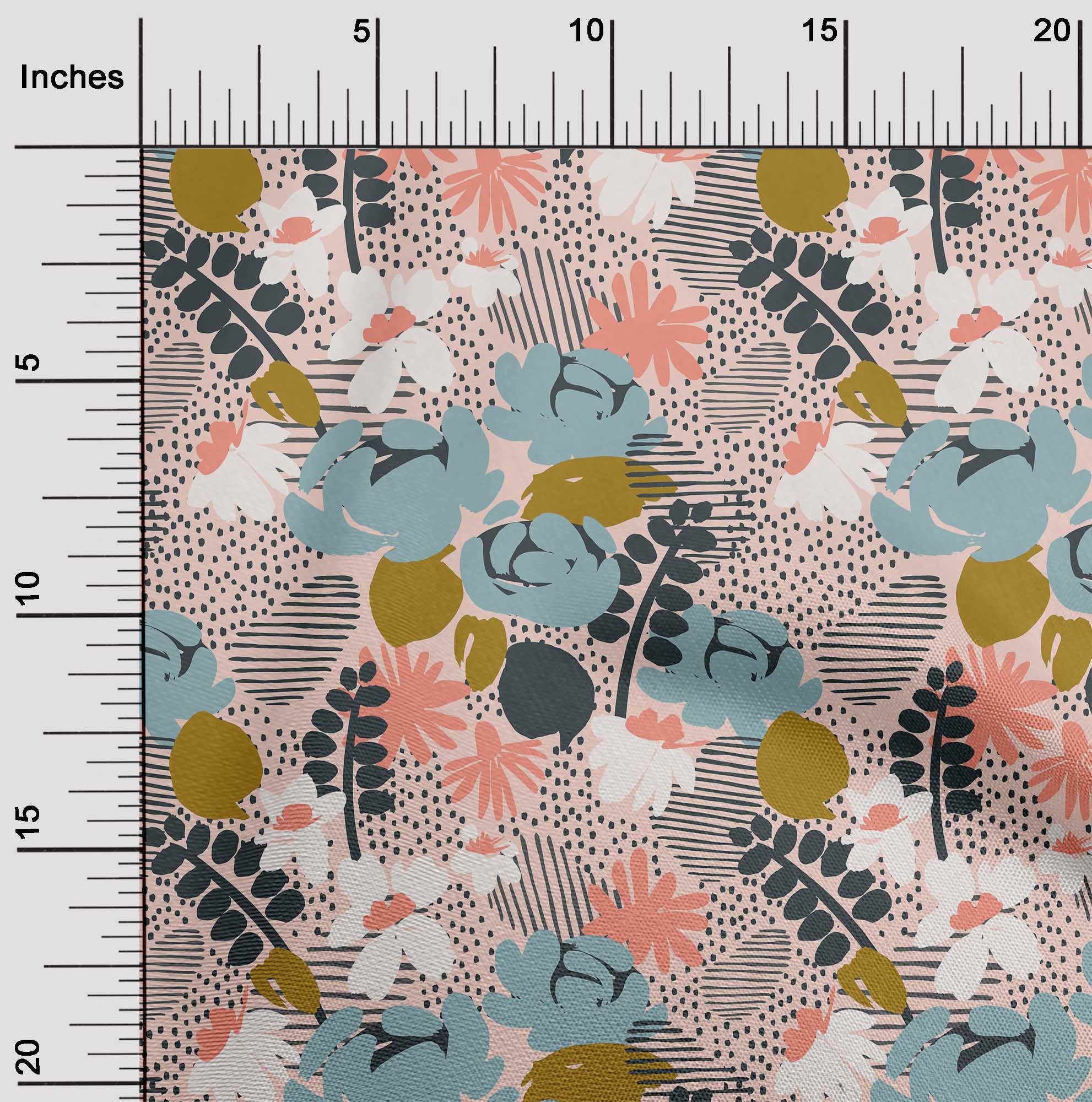 oneOone Cotton Flex Light Pink Abstract Print Fabric by The Yard - 40 Inch Wide Soft Dress Material for DIY Fashion, Home Decor & Crafting Projects