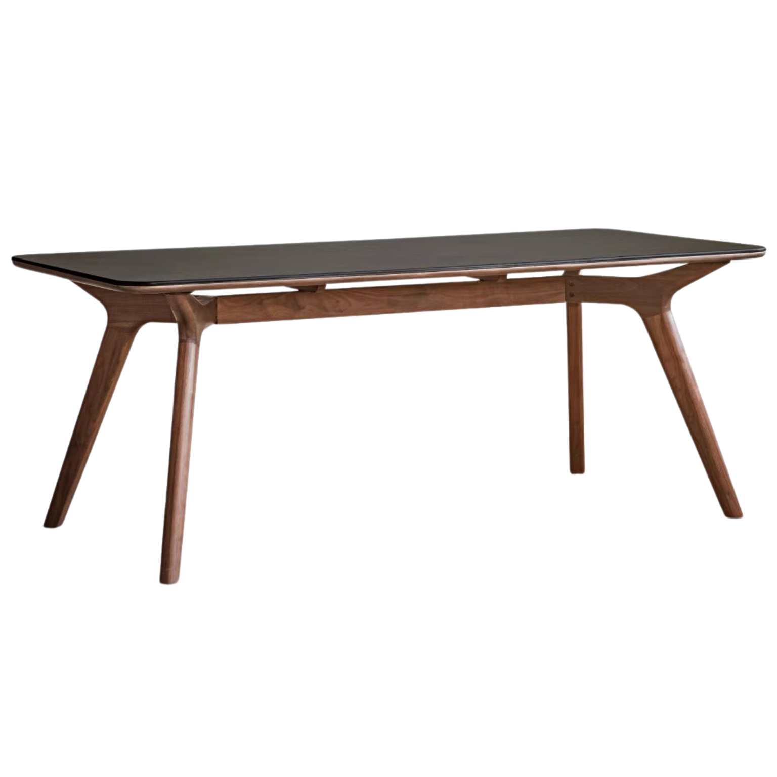 70.8x33.4x29.9 inch / 180x85x76 cm / Rich Dark Walnut color / Rock board dining table