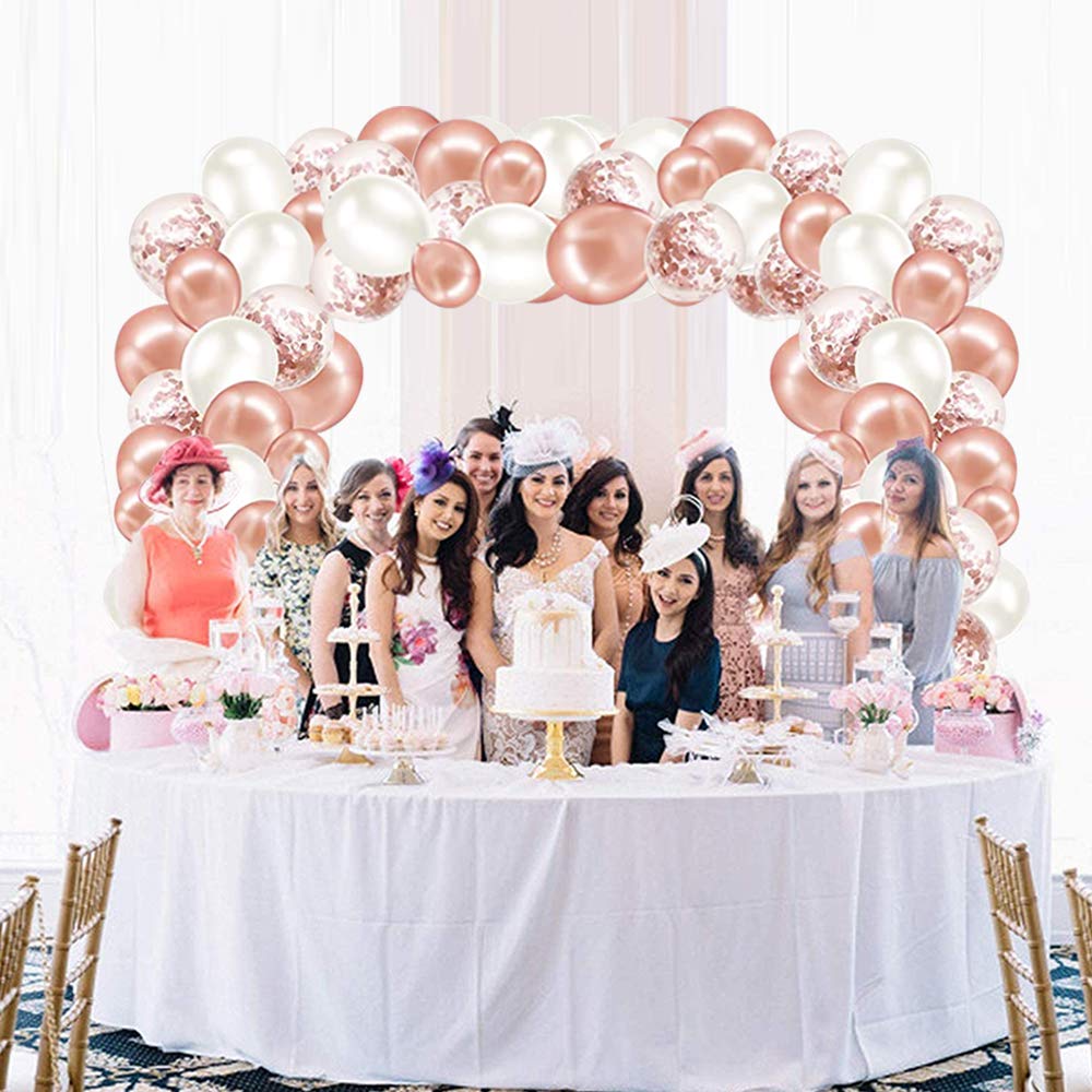 70pcs 12 Inch Rose Gold Balloons Garland Kit - Premium Party Decorations for Weddings, Bachelorette Parties, Bridal Showers, Engagements, Birthdays & Baby Showers | Elegant Home & Event Decoration
