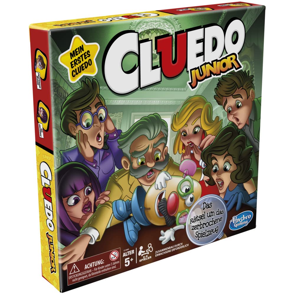 Hasbro Gaming C1293100 Junior Classic Detective Game for Kids Age 5+ | Fun Mystery Solving Board Game for Family Game Night (German Version)