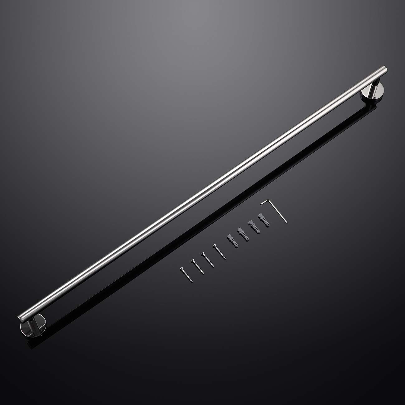 Miyili 36-Inch Stainless Steel Bathroom Towel Bar - Wall Mounted Towel Holder Rack with Polished Finish (A01C90A) - Perfect for Bathroom, Kitchen, Laundry Room & Spa Decor