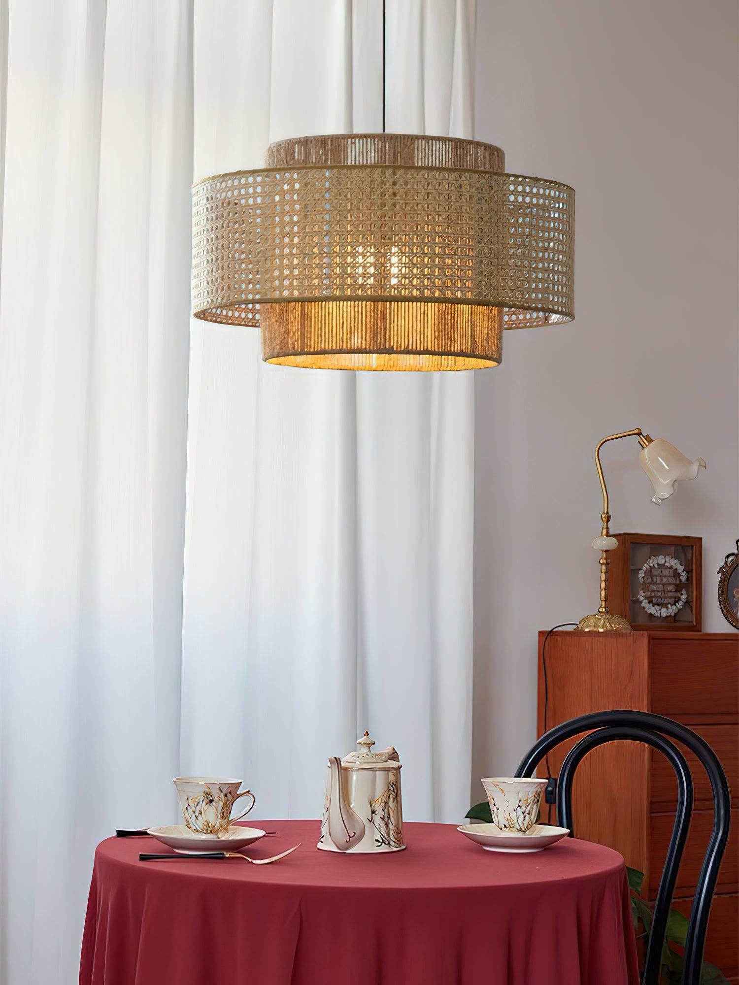 Modern Concentric Pendant Light Fixture - Sleek Minimalist Design for Kitchen Island, Dining Room & Bedroom Lighting - Dimmable LED Hanging Lamp for Home Decor