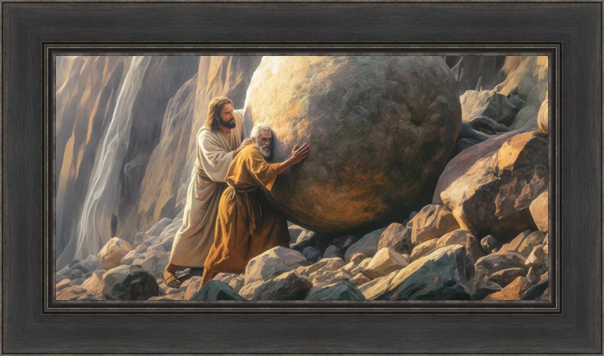 Redemption's Ascent - Christian Inspirational Wall Art Decor for Home, Office & Church | Motivational Scripture Quote Canvas Print for Living Room, Bedroom & Prayer Space