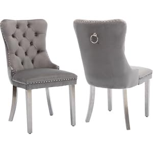C-3 Grey Velvet, Silver Legs