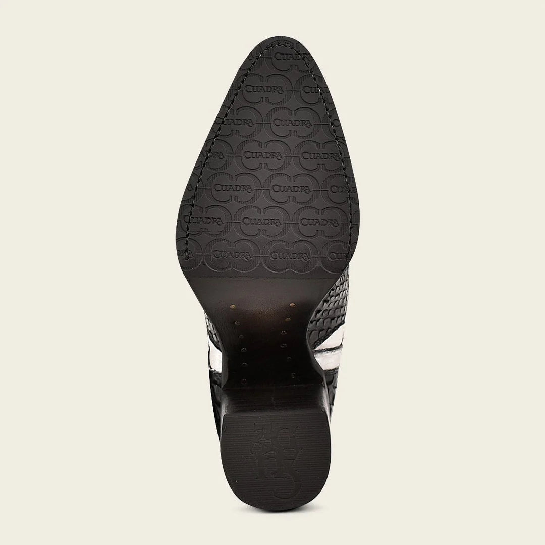 Stylish Black Western Fashion Python Skin Boots for Women - Perfect for Cowgirl Outfits & Country Dance Parties