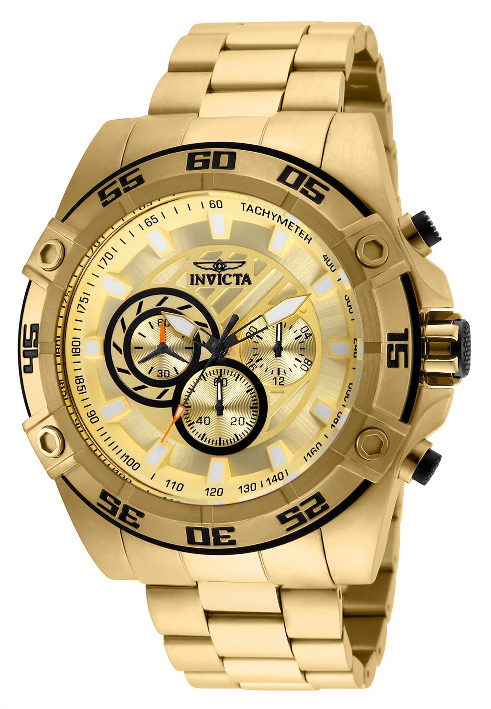 Invicta Men's 25535 Speedway Gold-Tone Stainless Steel Quartz Watch with Analog Display - Perfect for Business, Casual Wear & Special Occasions