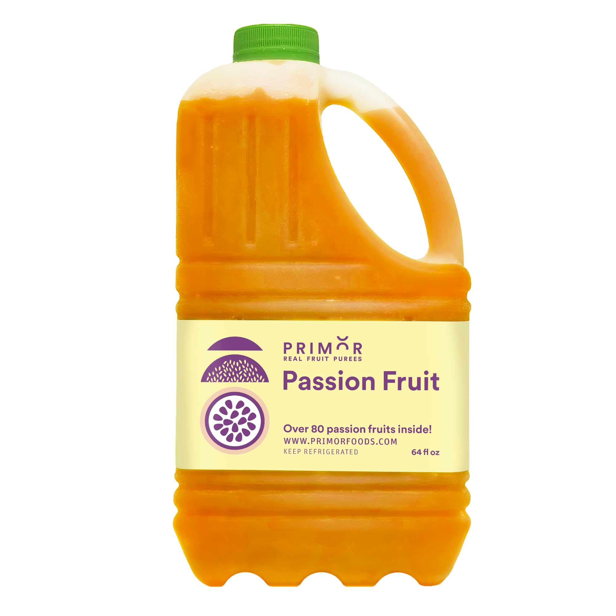 Primor Passion Fruit Puree | 100% Real Fruit | Perfect for Juices, Smoothies, Cocktails, Desserts & Baking | Great for Home Bars, Cafes & Healthy Snacking