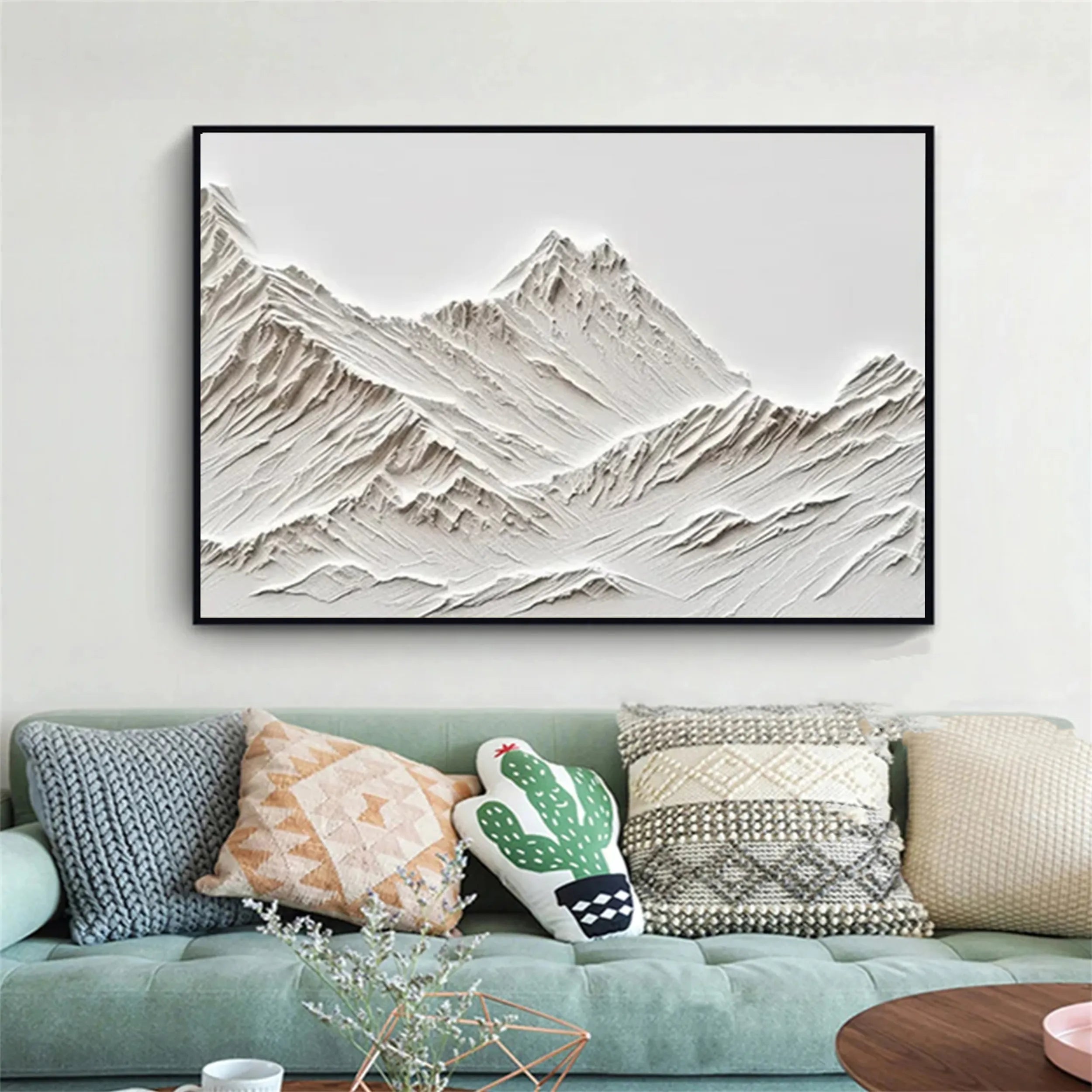 Minimalist Textured Plaster Art Painting - Modern Abstract Wall Decor for Living Room, Bedroom & Office #MM258