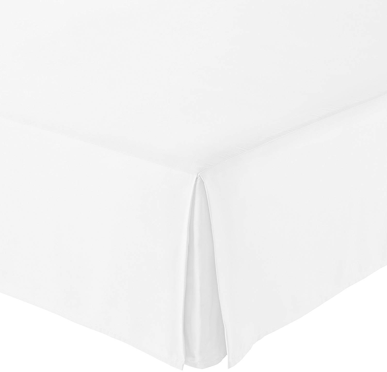 Premium 550 Thread Count Egyptian Cotton Queen Size Bed Skirt - 14 Inch Drop Length, White Solid Tailored Design for Luxury Bedroom Decor | Perfect for Master Bedrooms, Guest Rooms & Hotel Styling