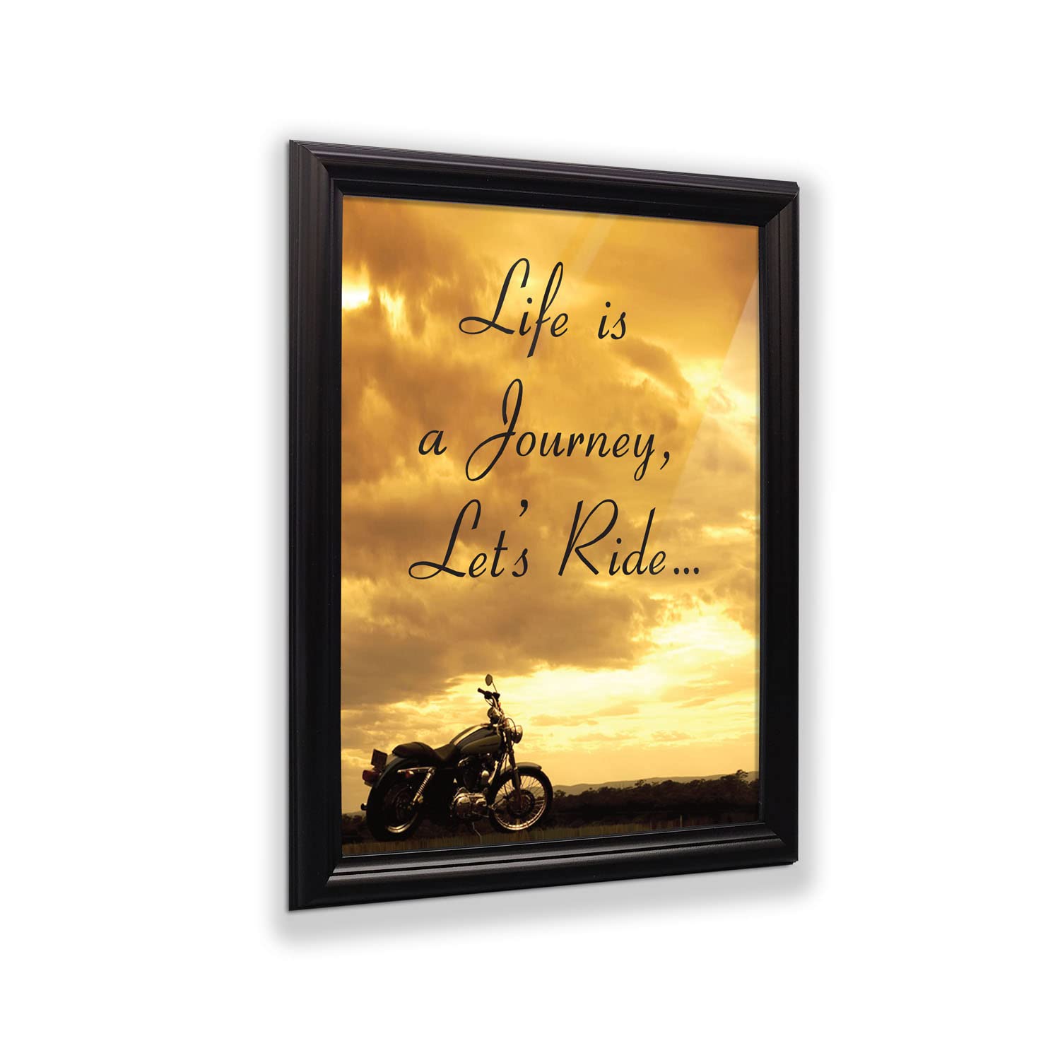 Harley Davidson Classic Picture Frame - Home Decor Wall Art for Men & Women - Perfect for Wedding, Christmas, Birthday Gifts (2116B) - Ideal for Living Room, Office & Man Cave Decorations