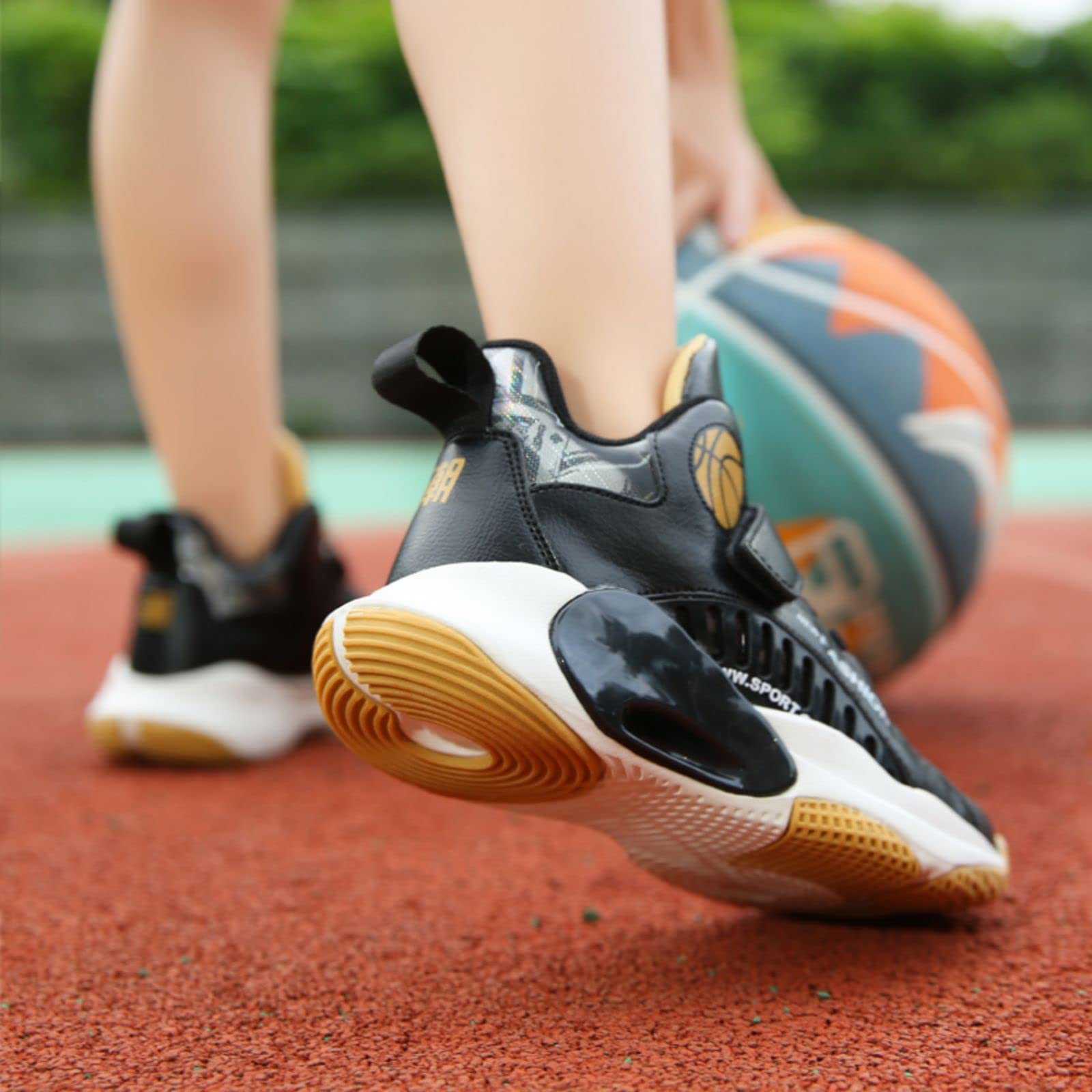 Best Kids Basketball Shoes with Velcro Closure - Lightweight Sports Sneakers for Boys & Girls - Perfect for Indoor Courts, Outdoor Play & School PE Classes