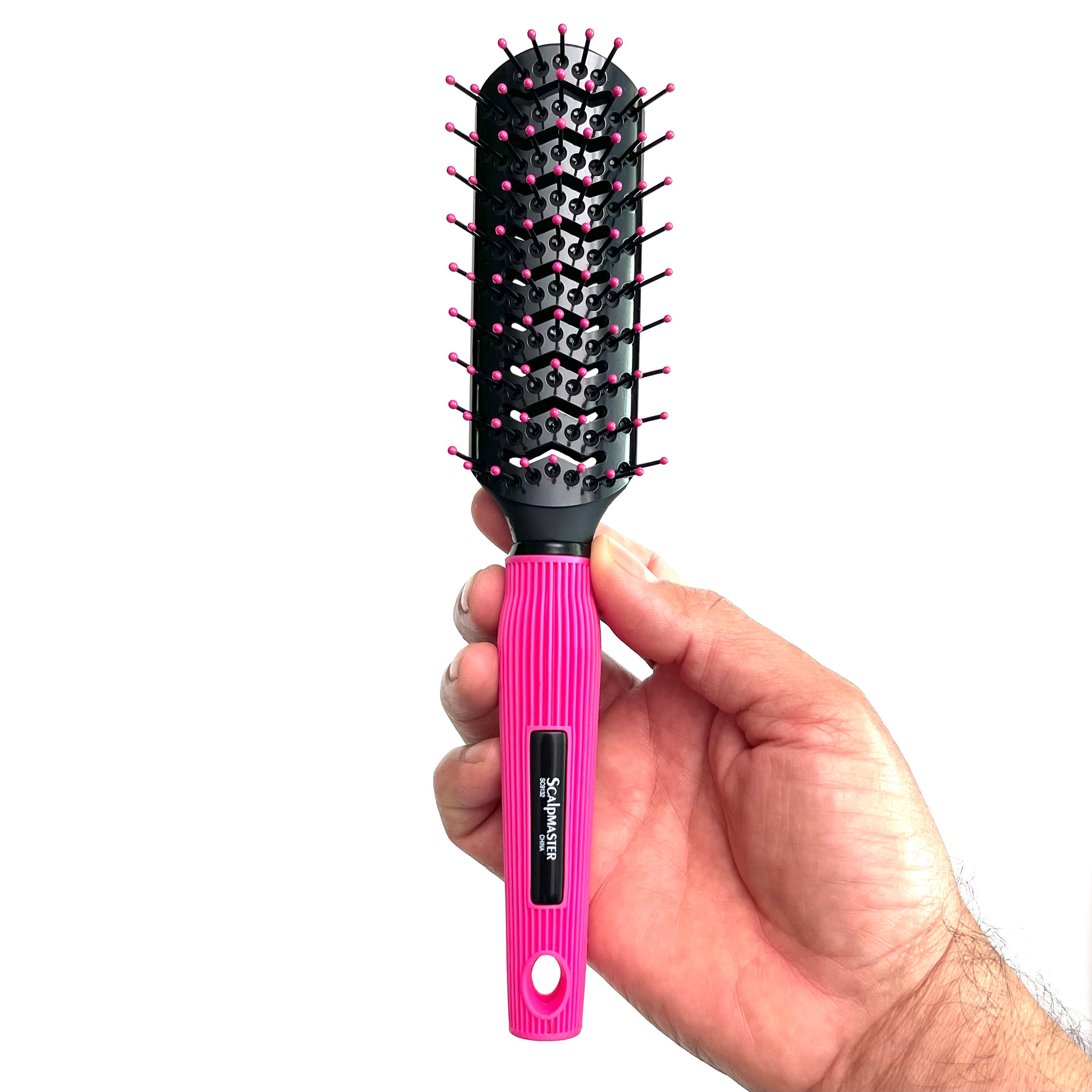 Scalpmaster Professional Hair Brush Set - 7-Piece Round, Paddle, Styling & Thermal Brushes for Blow Drying & Salon-Quality Styling at Home