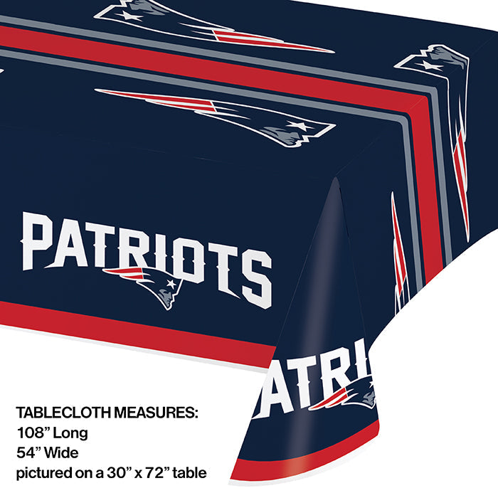 12-Piece Bulk New England Patriots Table Covers - Premium Disposable Tablecloths for Game Day Parties, Tailgating & Sports Events
