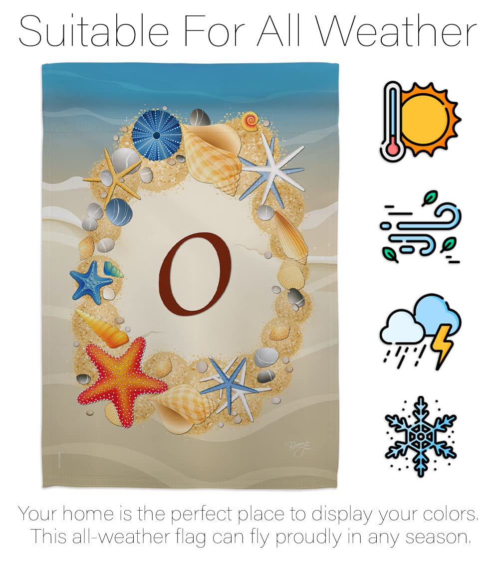 Summer O Coastal Beach House Flag Set 28x40
