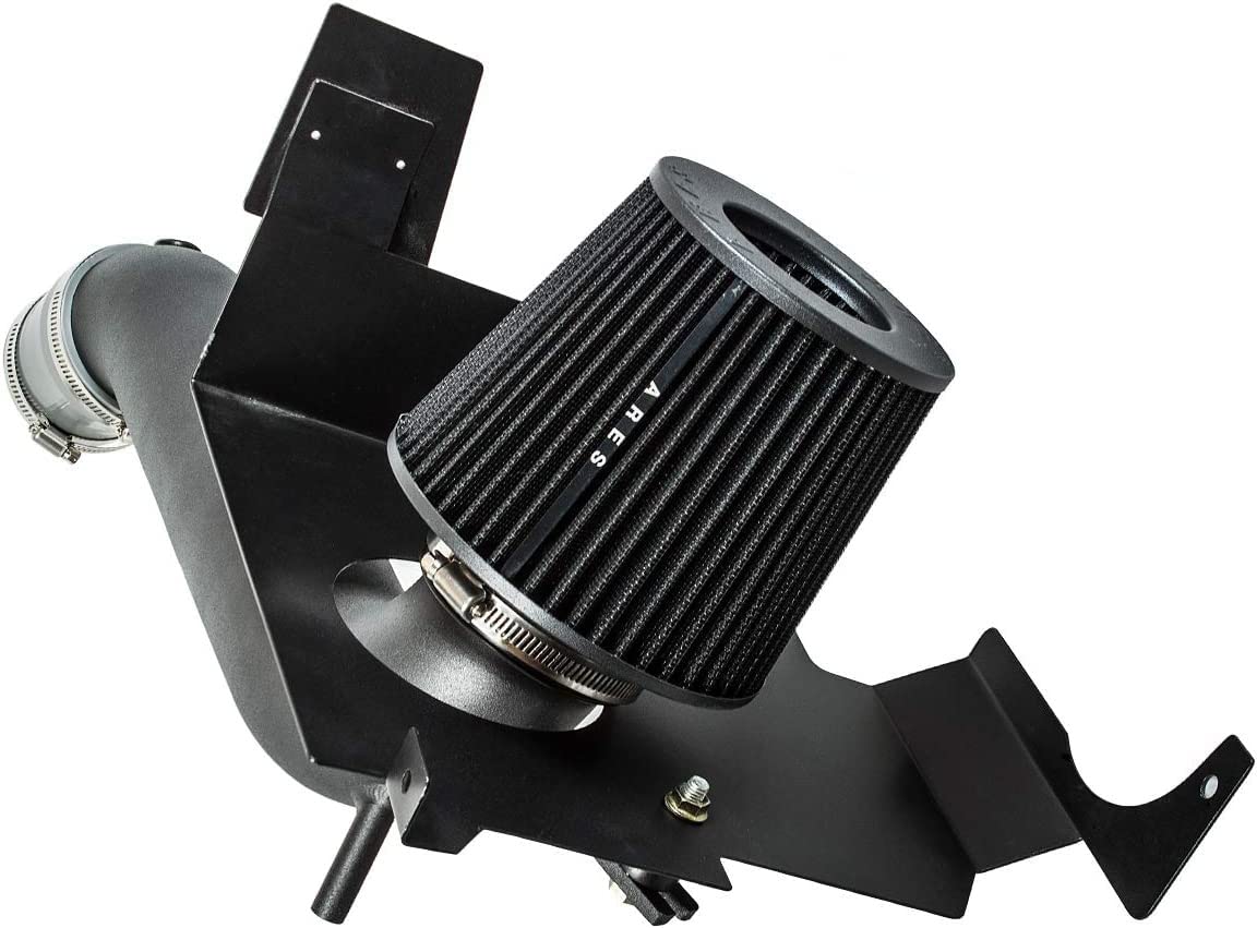 Ares BLACK 05-10 Compatible With Dodge Charger Magnum 300 3.5L V6 Performance Heat Shield Cold Air Intake Kit + High Flow Air Filter - Improve Engine Power & Fuel Efficiency for Street Racing & Off-Road Driving