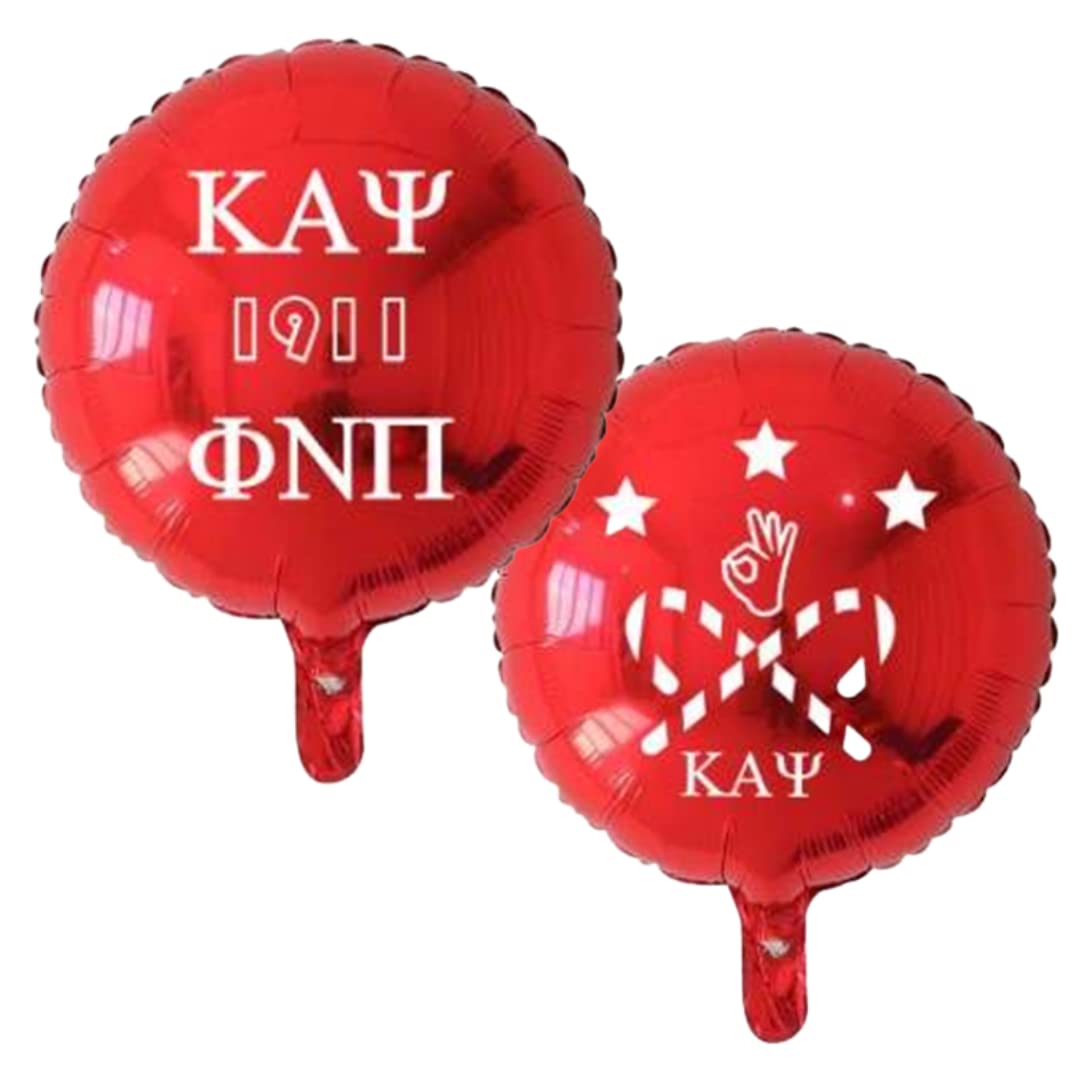 Kappa Alpha Psi Nupe Mylar Foil Balloons - 10 Pack White Greek Fraternity Party Decorations for Graduation, Homecoming & Brotherhood Celebrations